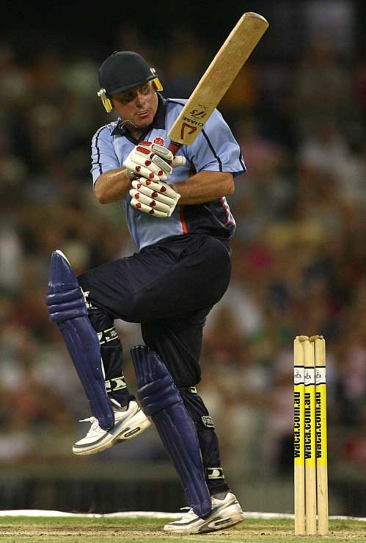 Robin Smith works a ball down to long leg, Australia v England, Legends Twenty20, Perth, December 12, 2006