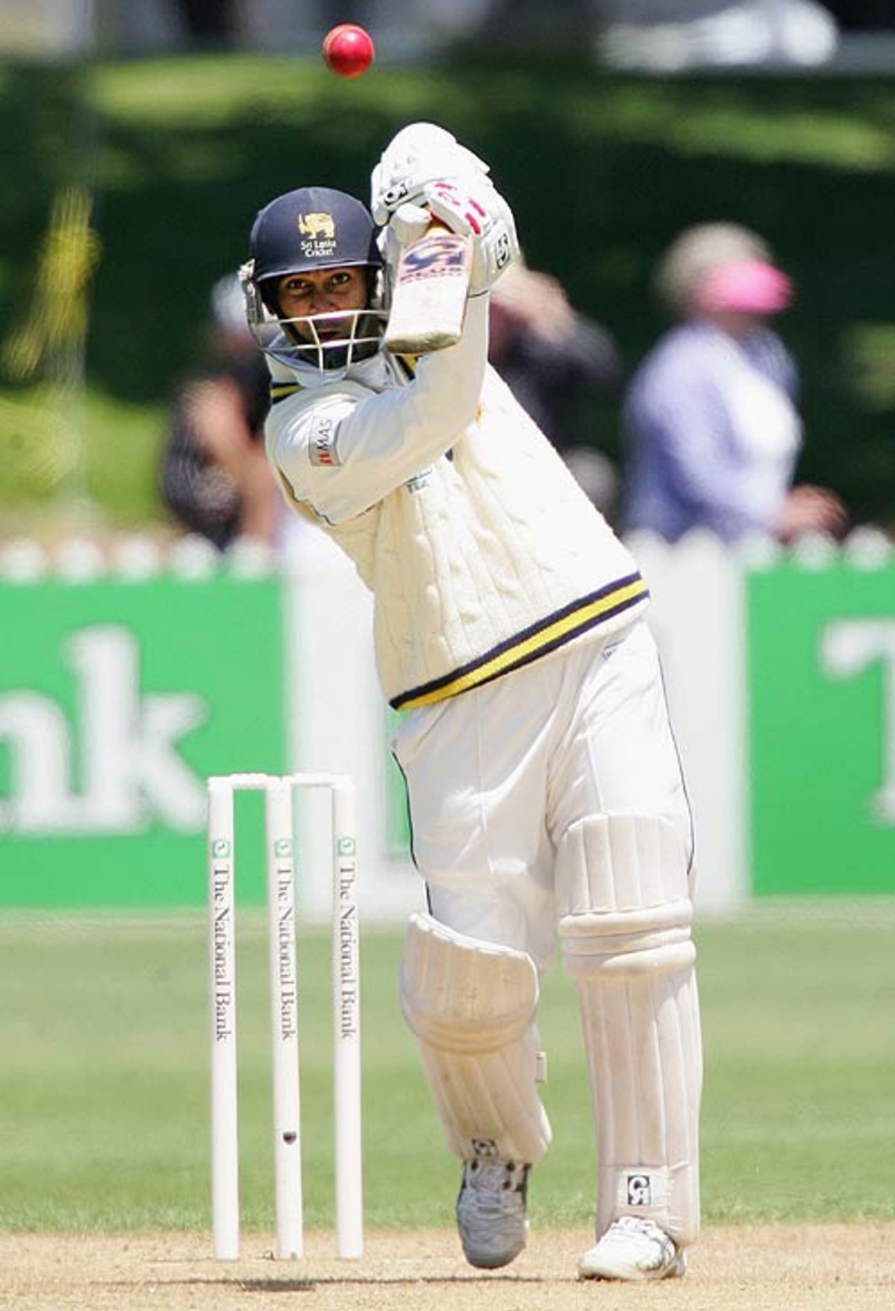 Chamara Silva drives during his half-century, New Zealand v Sri Lanka, 2nd Test, Wellington, December 15, 2006