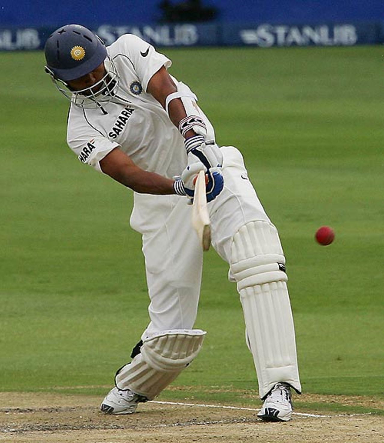 VRV Singh swings and connects , South Africa v India, 1st Test, Johannesburg, 2nd day, December 16, 2006