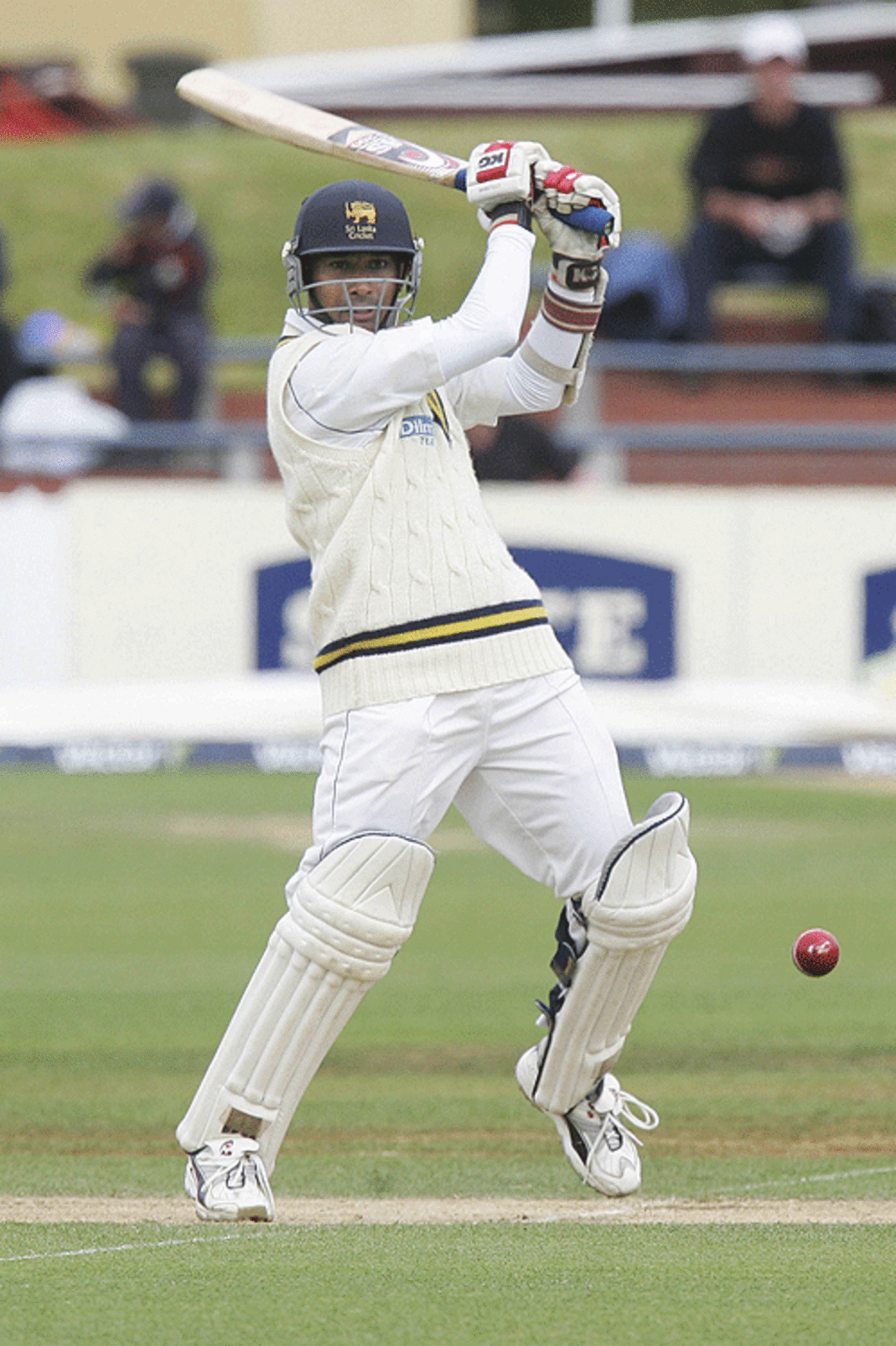 Prasanna Jayawardene cuts past point during his innings of 37, New Zealand v Sri Lanka, 2nd Test, Wellington, December 17, 2006