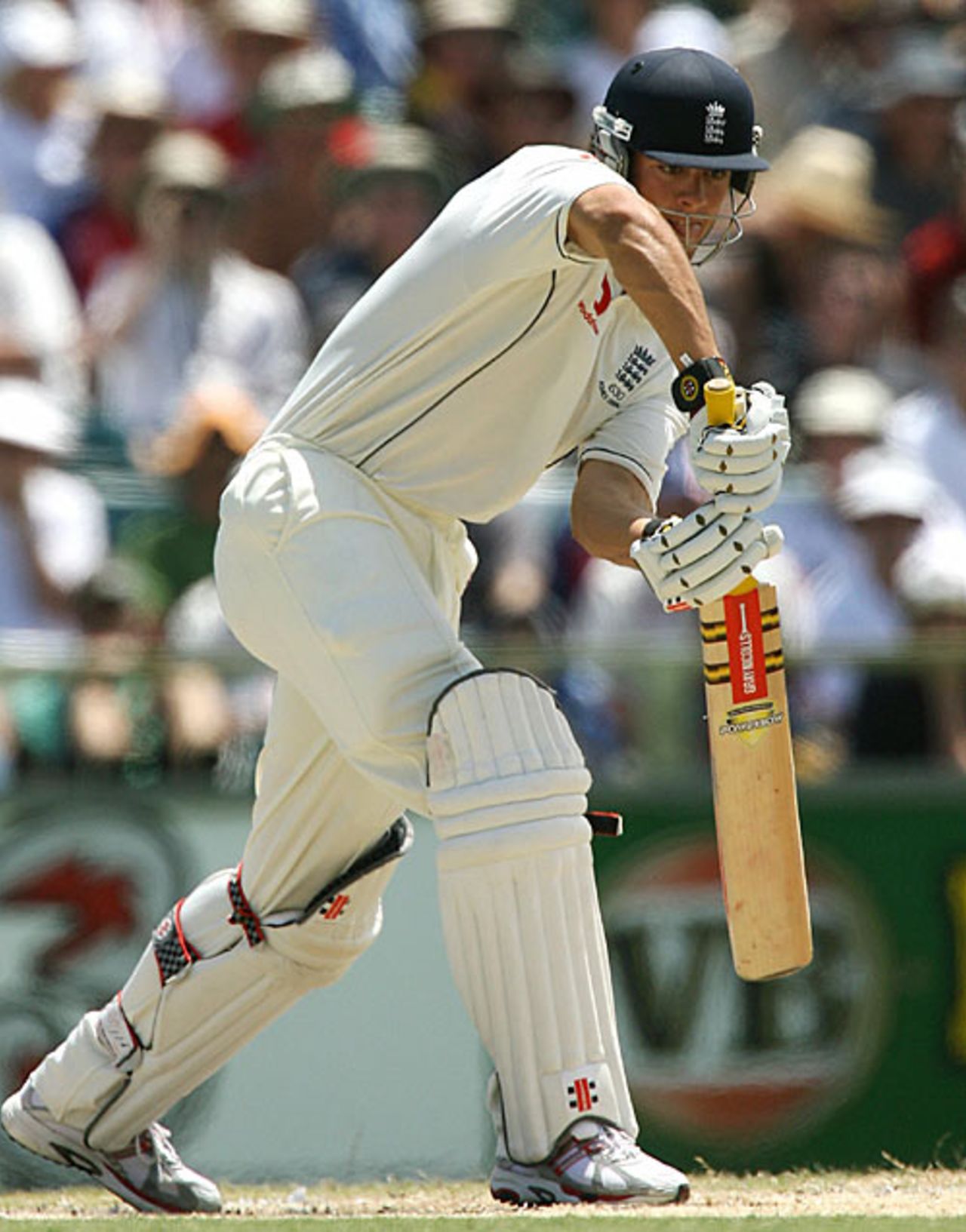 Alastair Cook defends solidly, Australia v England, 3rd Test, Perth, December 17, 2006