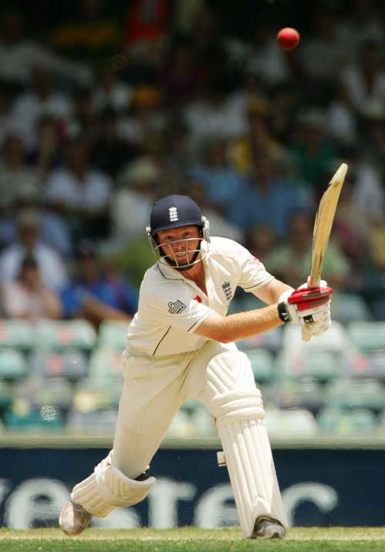 Ian Bell reaches out and drives to his fifty, Australia v England, 3rd Test, Perth, December 17, 2006