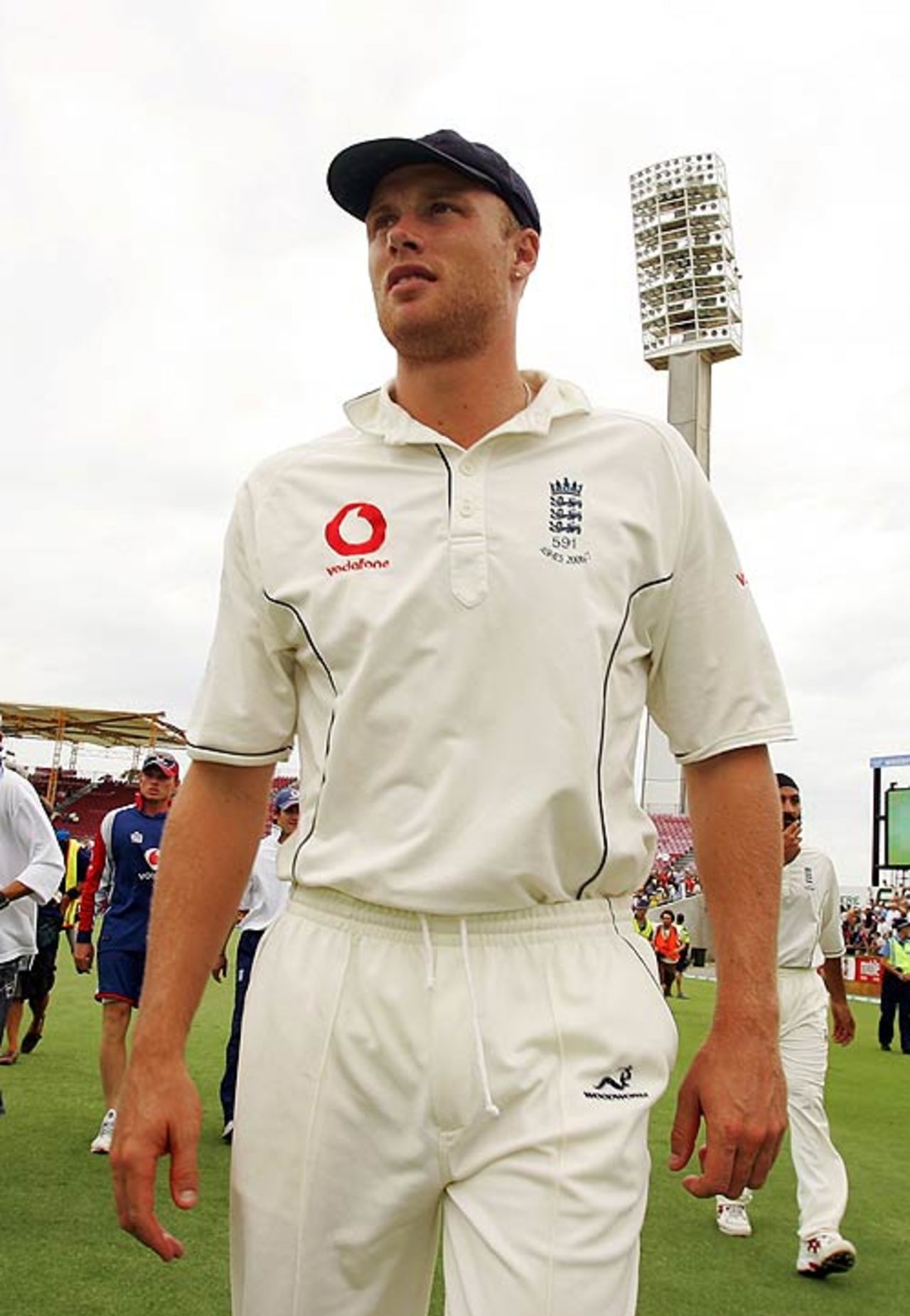 Andrew Flintoff walks off the field having led England as they lost the Ashes to Australia, Australia v England, 3rd Test, Perth, December 18, 2006
