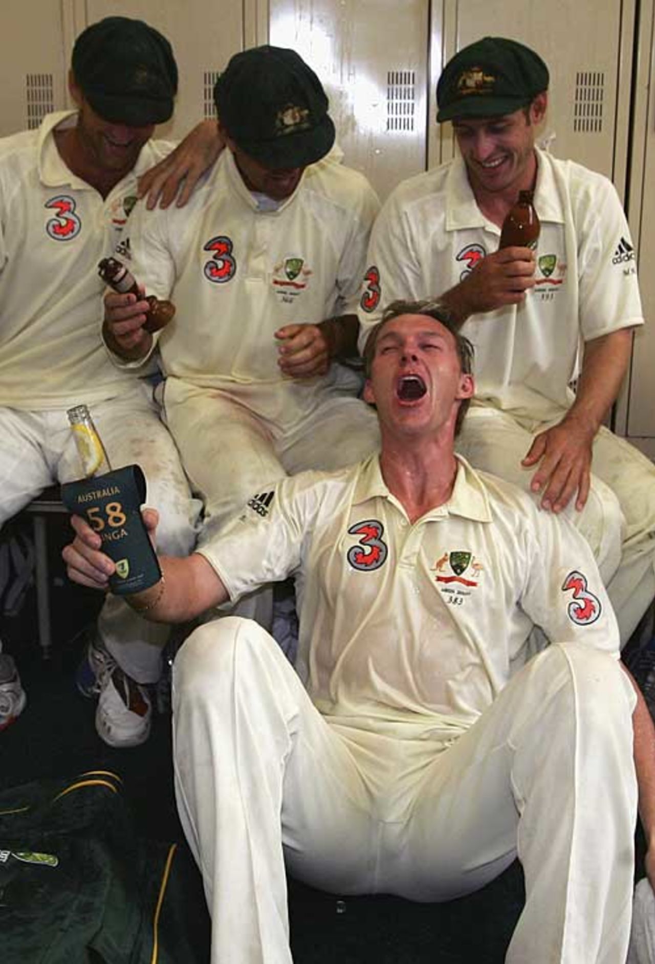 Australia celebrate after regaining the Ashes with victory in Perth