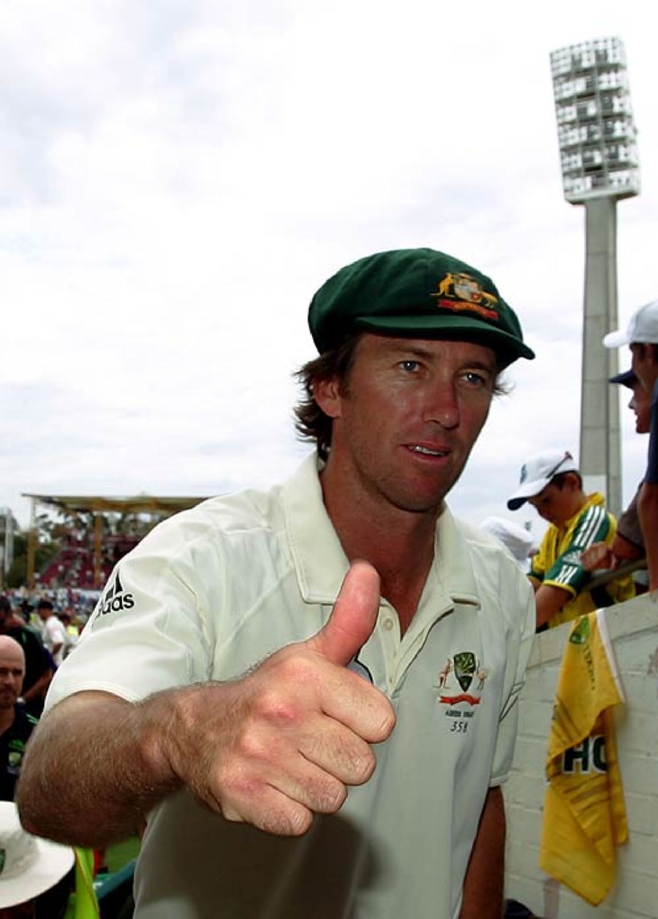 Glenn McGrath leaves the field after Australia regained the Ashes, Australia v England, 3rd Test, Perth, December 19, 2006
