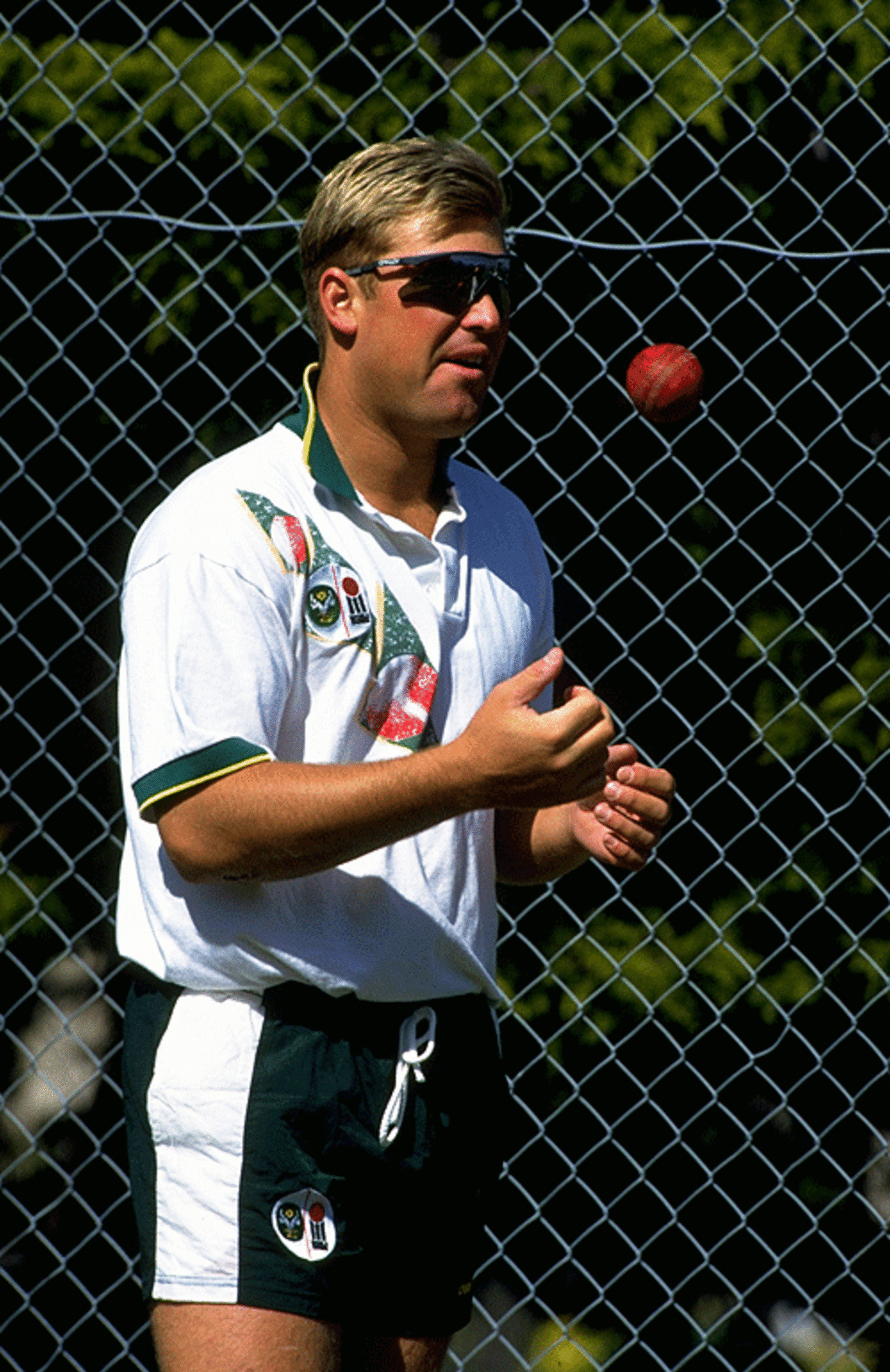 Shane Warne during a training session, December 1, 1990