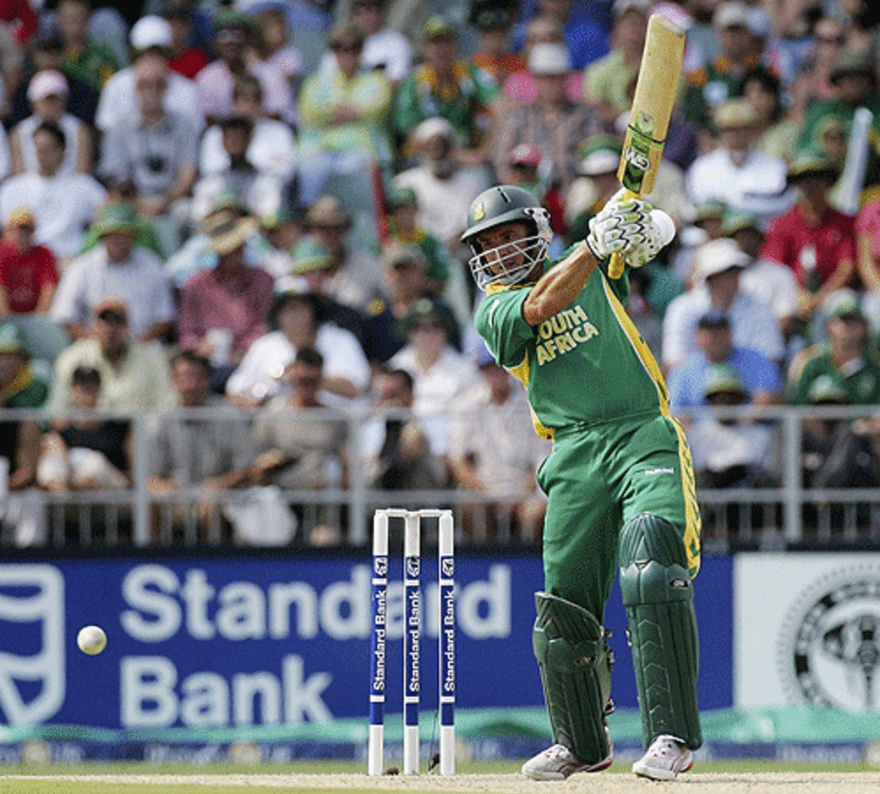 Herschelle Gibbs lashes another boundary during his astonishing 175, South Africa v Australia, 5th ODI, Johannesburg, March 12, 2006