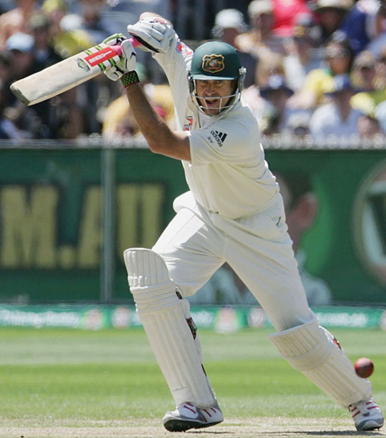 Matthew Hayden guides one square of the wicket, Australia v England, 4th Test, Melbourne, December 27, 2006