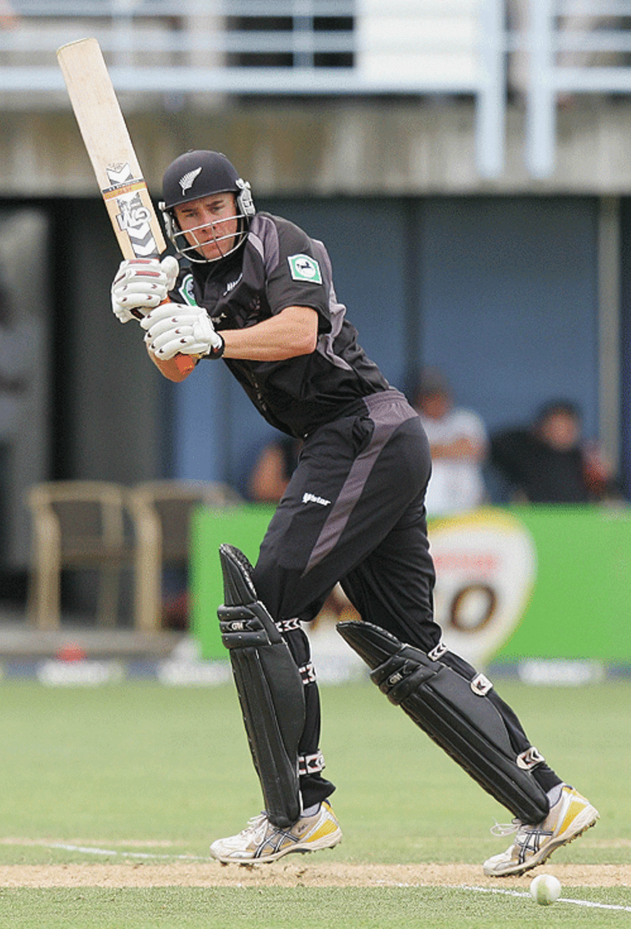 Peter Fulton clips one fine during his little cameo, New Zealand v Sri Lanka, 1st ODI, Napier, December 28, 2006