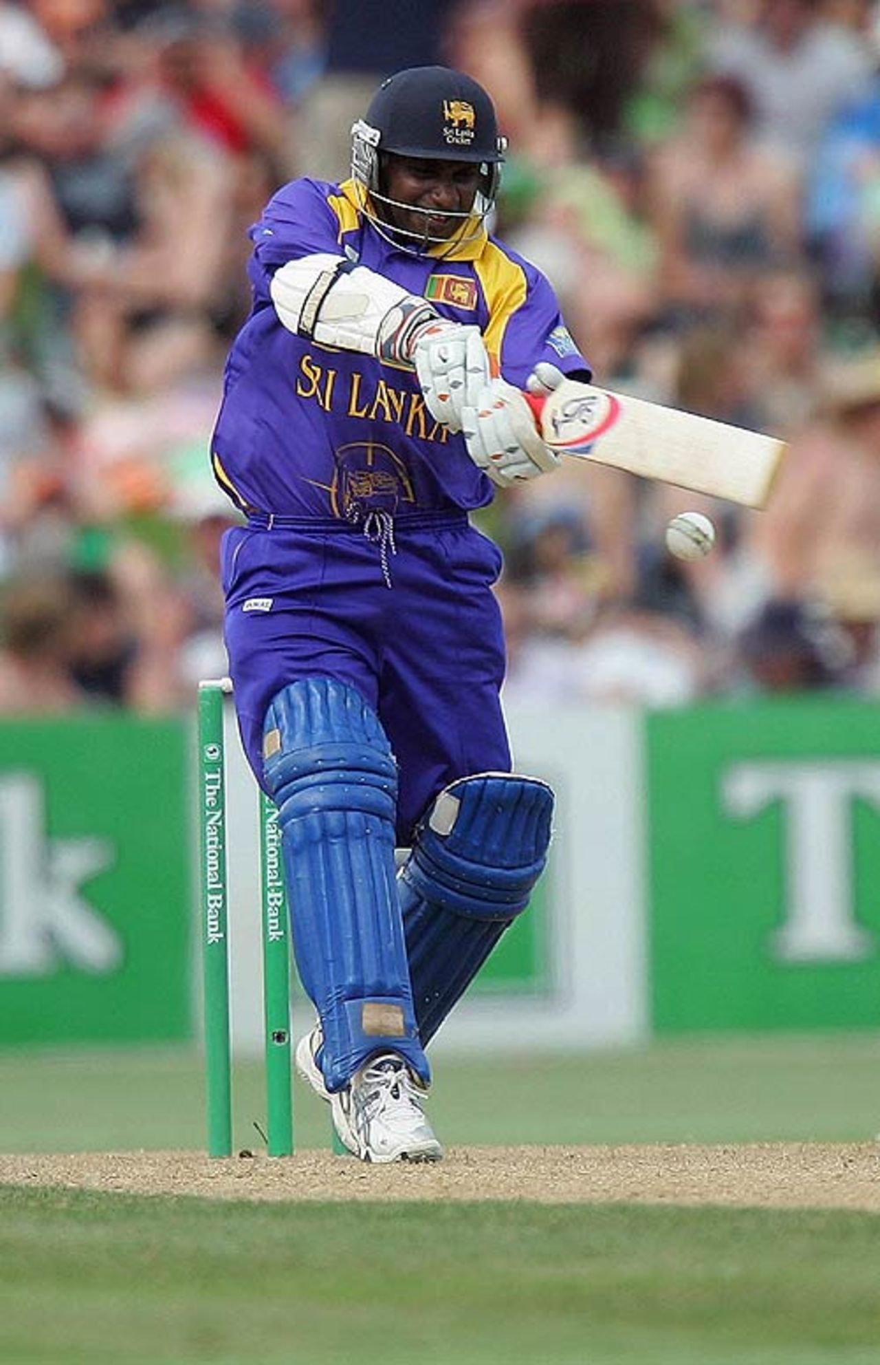 Sanath Jayasuriya pulls during his 111 off 82 balls, New Zealand v Sri Lanka, 1st ODI, Napier, December 28, 2006
