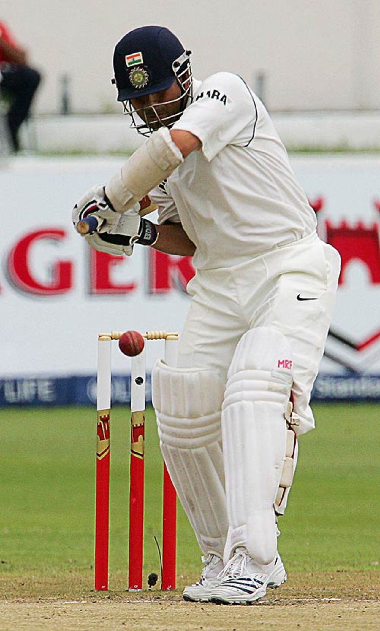 Sachin Tendulkar lines up to drive through the covers, South Africa v India, 2nd Test, Durban, 3rd day, December 28, 2006