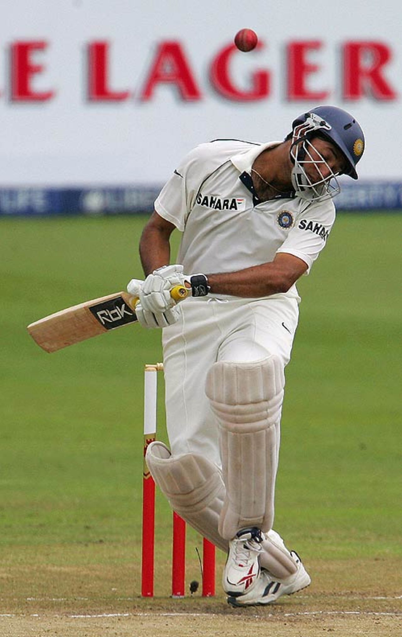 VVS Laxman weaves out of the way of a short one, South Africa v India, 2nd Test, Durban, 3rd day, December 28, 2006