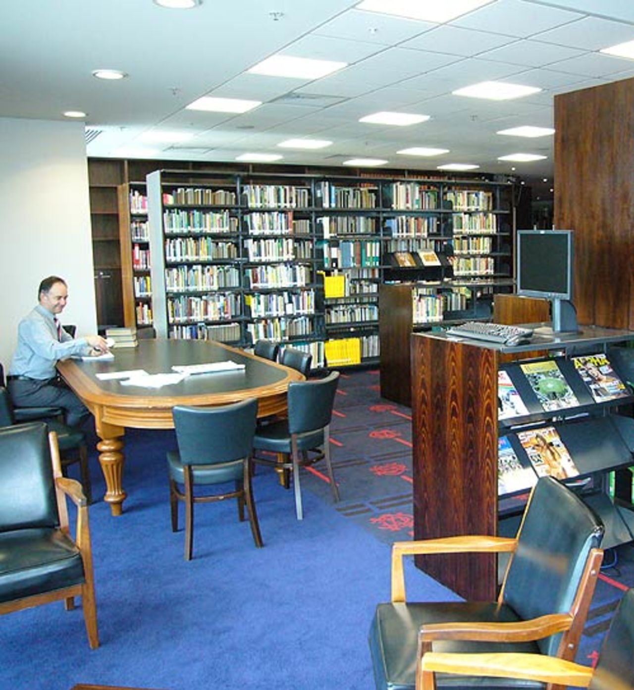 The Melbourne Cricket Club library at the MCG