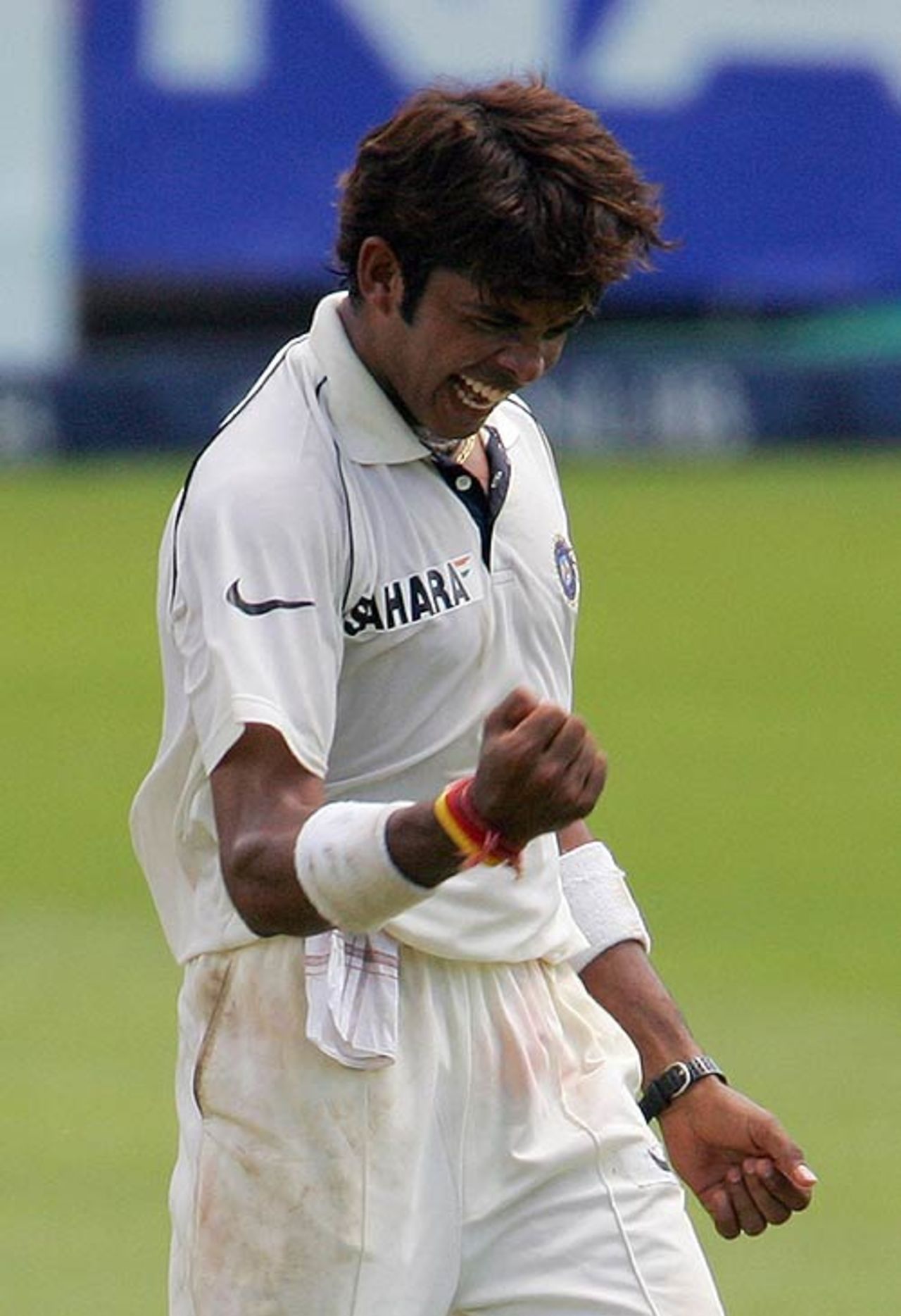 Sreesanth celebrates the wicket of Graeme Smith, South Africa v India, 2nd Test, Durban, 4th day, December 29, 2006