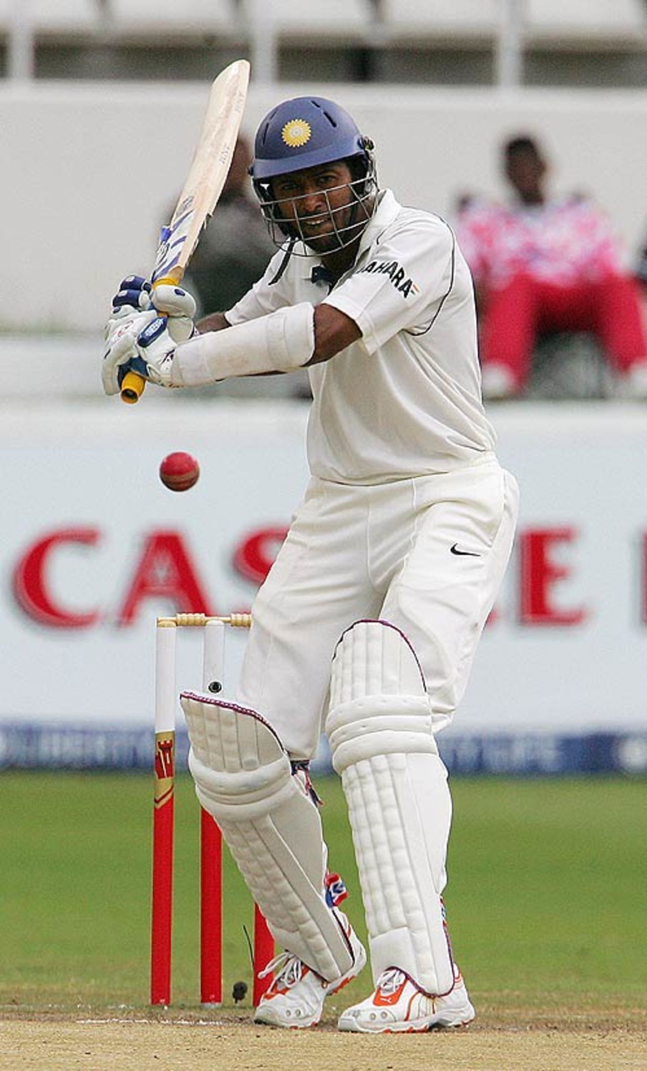 Wasim Jaffer lines up to pull, South Africa v India, 2nd Test, Durban, 4th day, December 29, 2006