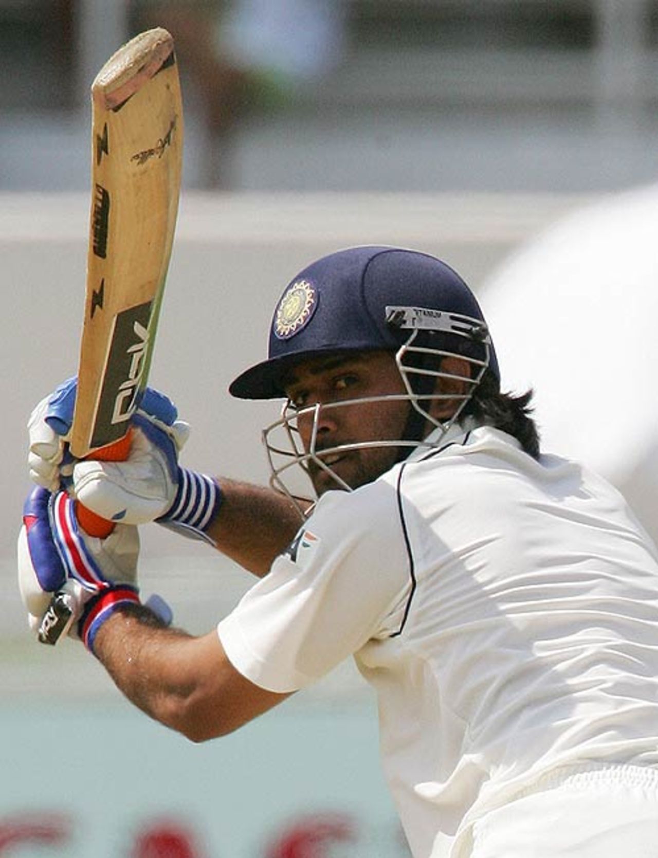 Mahendra Singh Dhoni flicks one away, South Africa v India, 2nd Test, Durban, 5th day, December 30, 2006