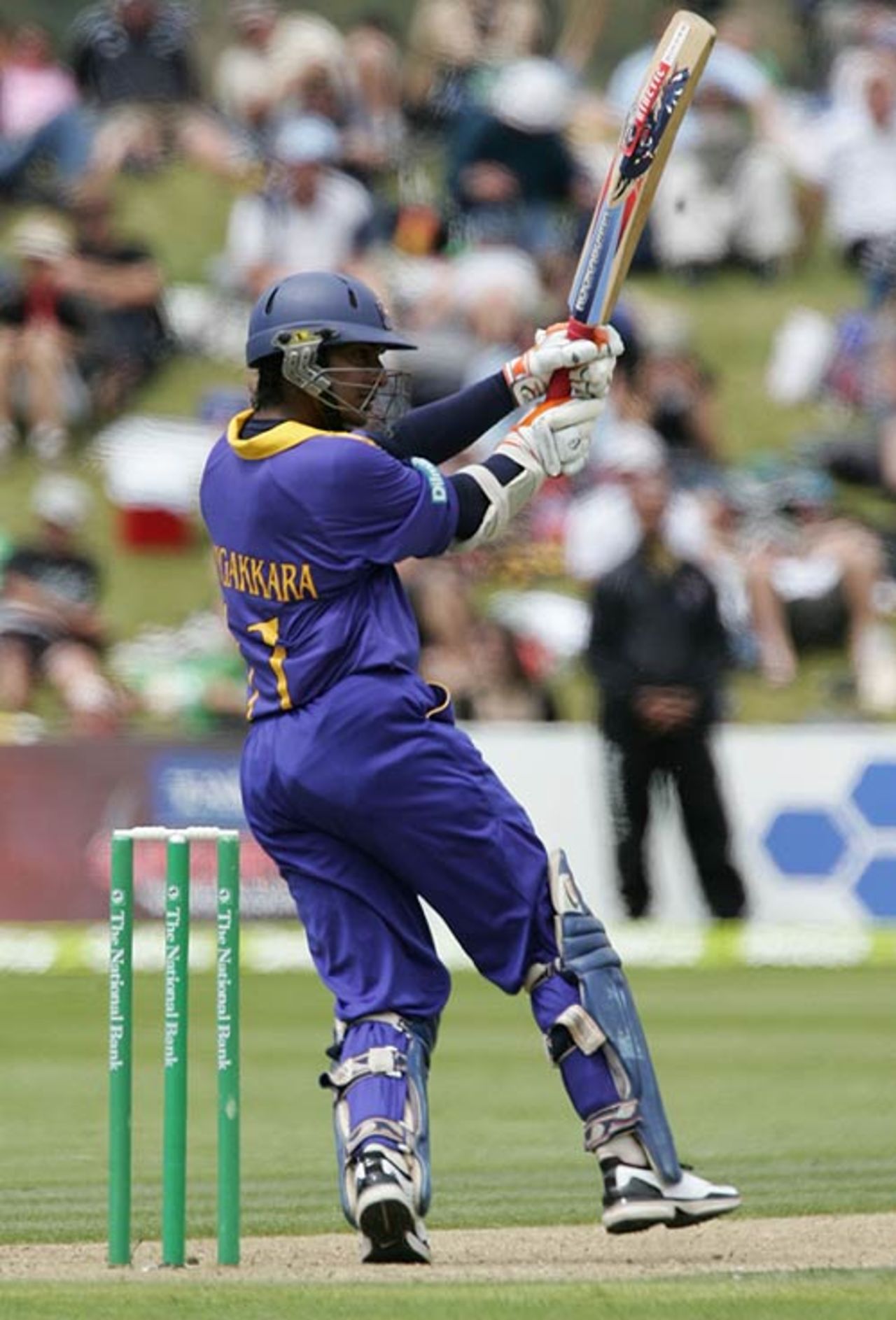 Kumar Sangakkara pulls during his 89, New Zealand v Sri Lanka, 2nd ODI, Queenstown, December 31, 2006
