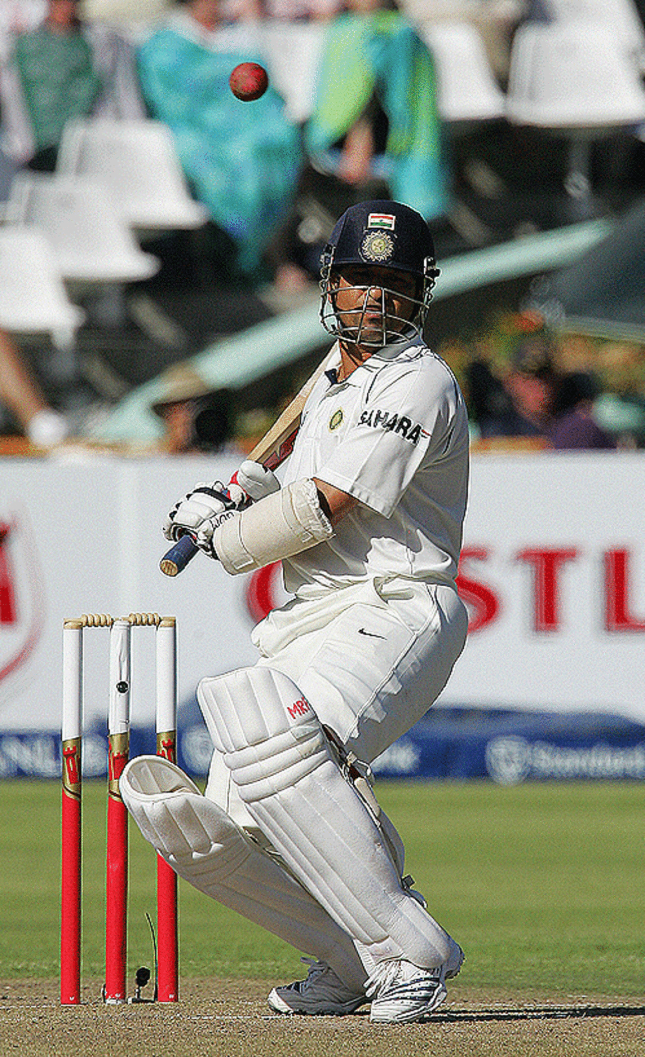 Sachin Tendulkar sways to avoid a bouncer, South Africa v India, 2nd Test, 1st day, January 2, 2007