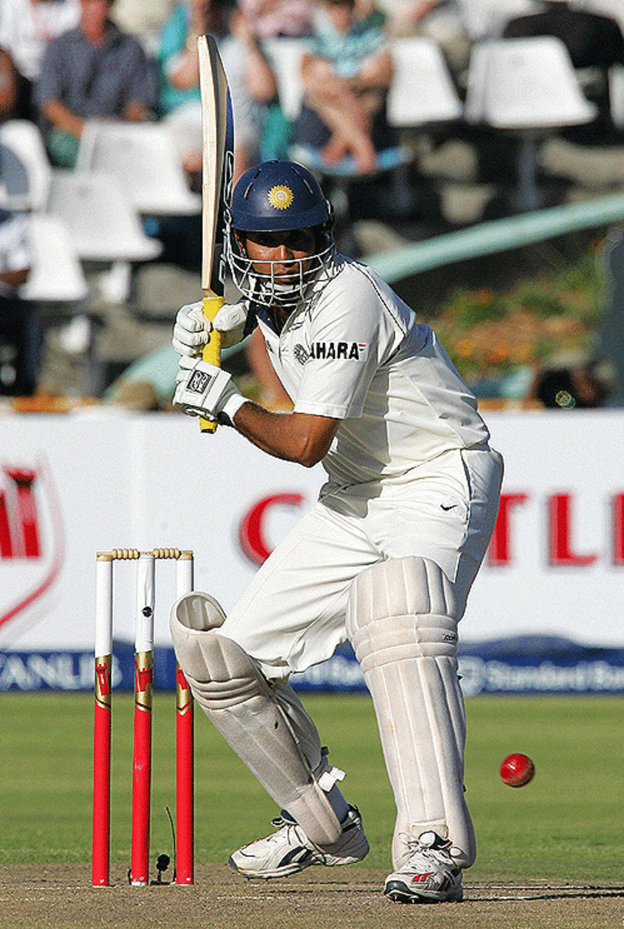VVS Laxman prepares to play a shot, South Africa v India, 2nd Test, Durban, 1st day, January 2, 2007