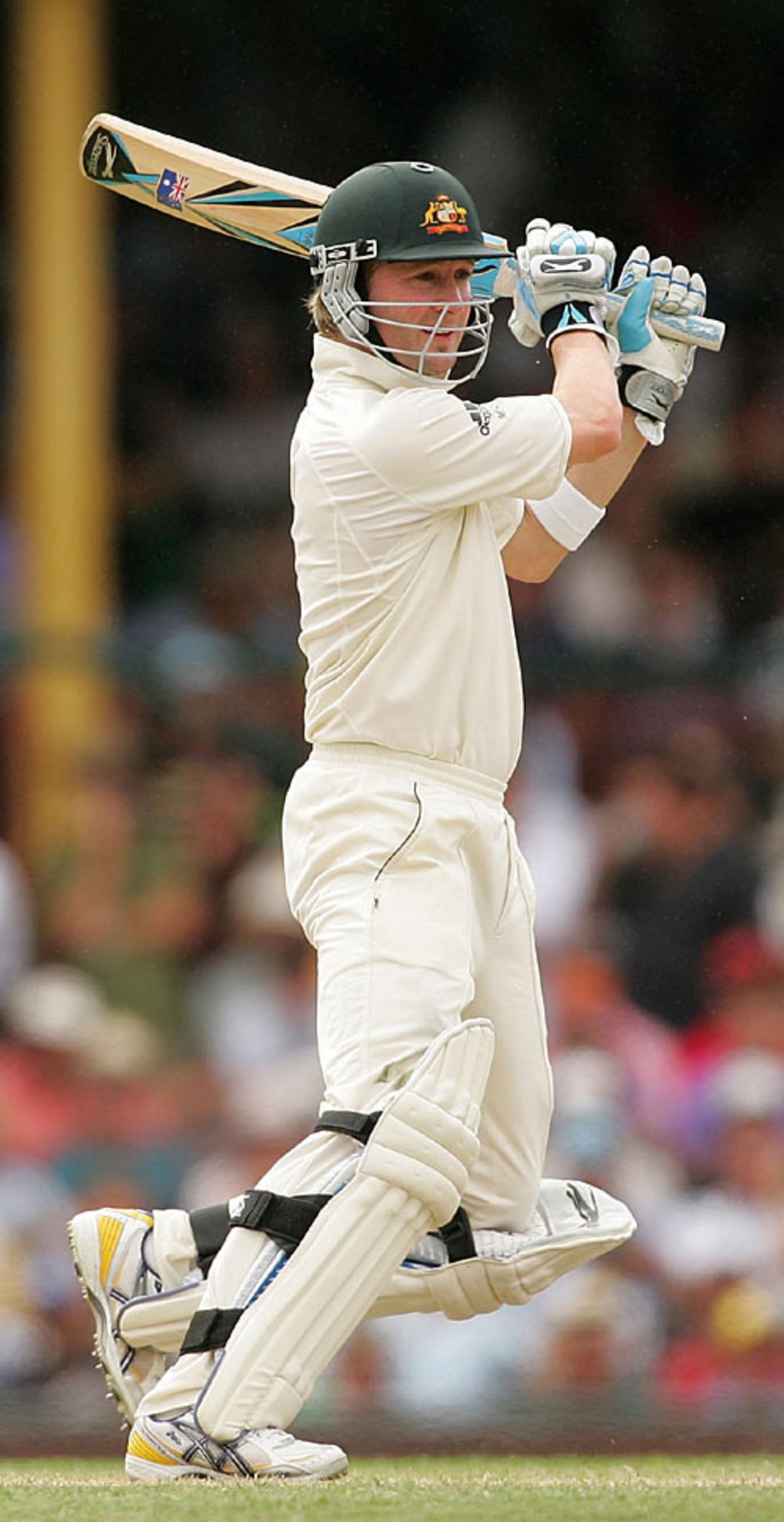 Michael Clarke cuts off the back foot, Australia v England, 5th Test, Sydney, January 3, 2007