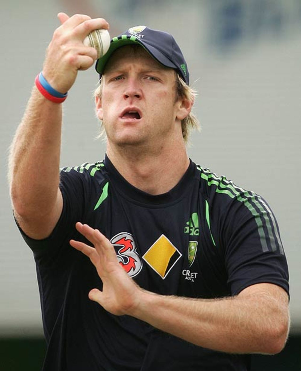 Cameron White bowls at the nets after his recall to the Australian one-day squad, Sydney, January 8, 2007