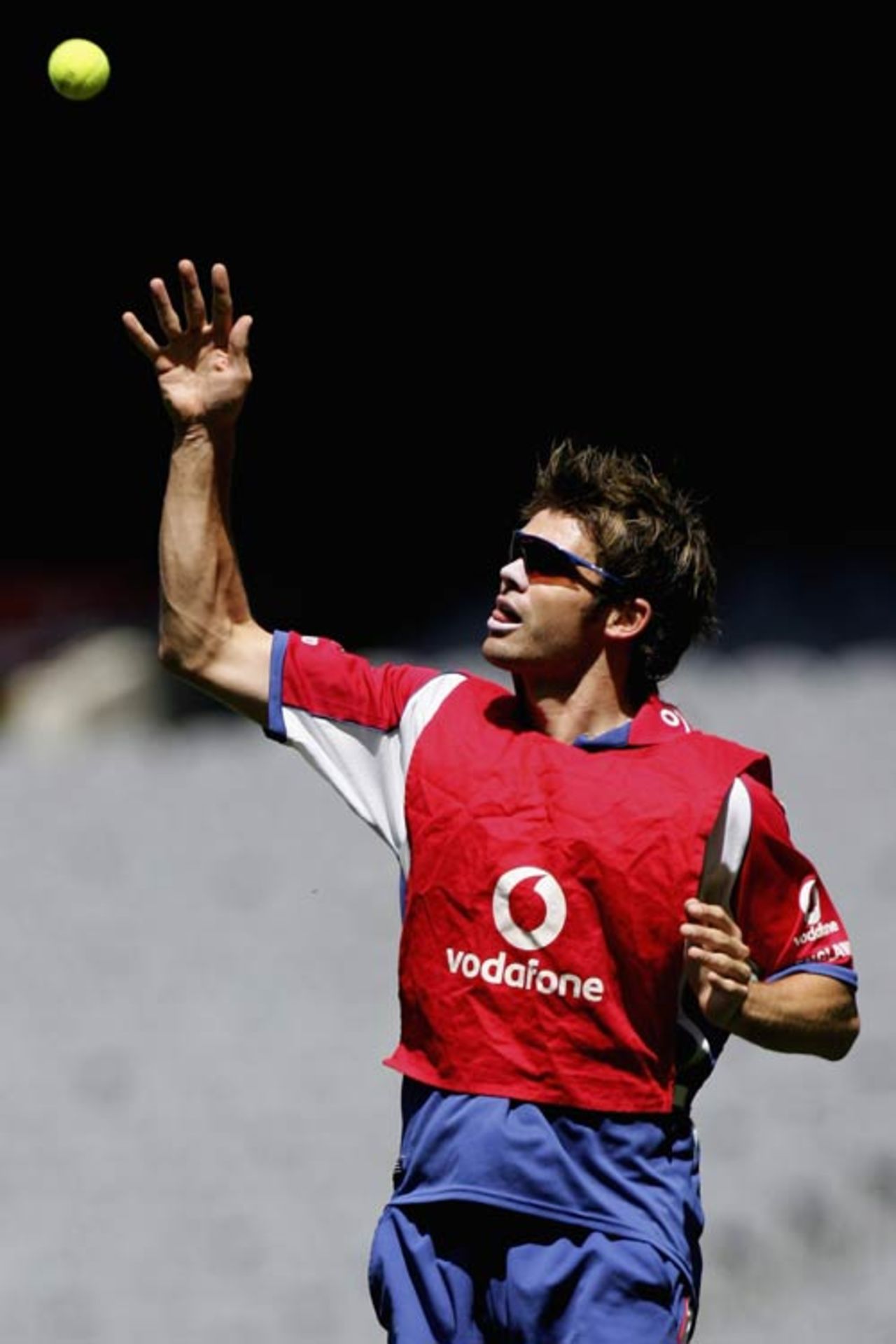 James Anderson during England's net session ahead of the one-dayers, Melbourne, January 11, 2007