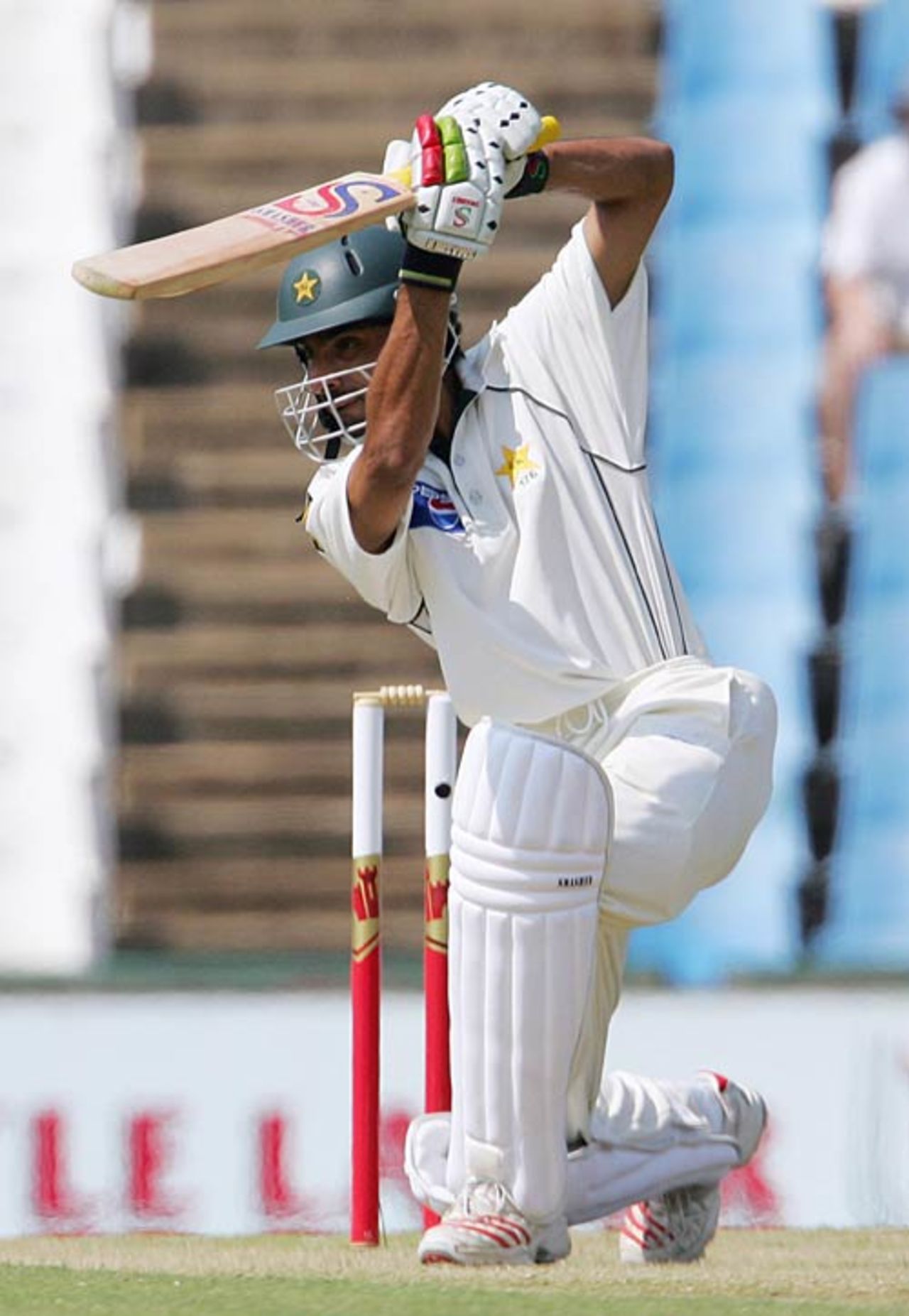 Yasir Hameed drives on his way to 65, South Africa v Pakistan, 1st Test, Centurion, January 11, 2007