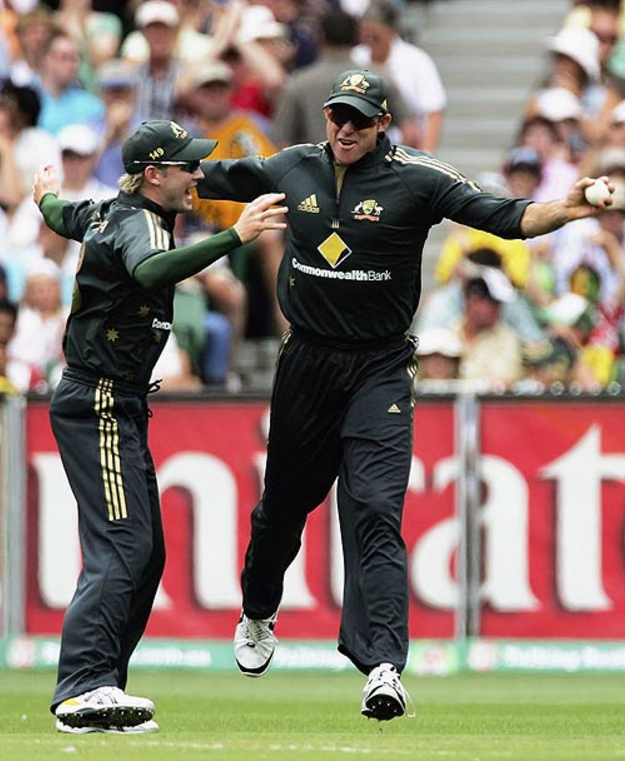 Matthew Hayden was in fine catching form at first slip, Australia v England, Commonwealth Bank Series, 1st Match, Melbourne, January 12, 2007
