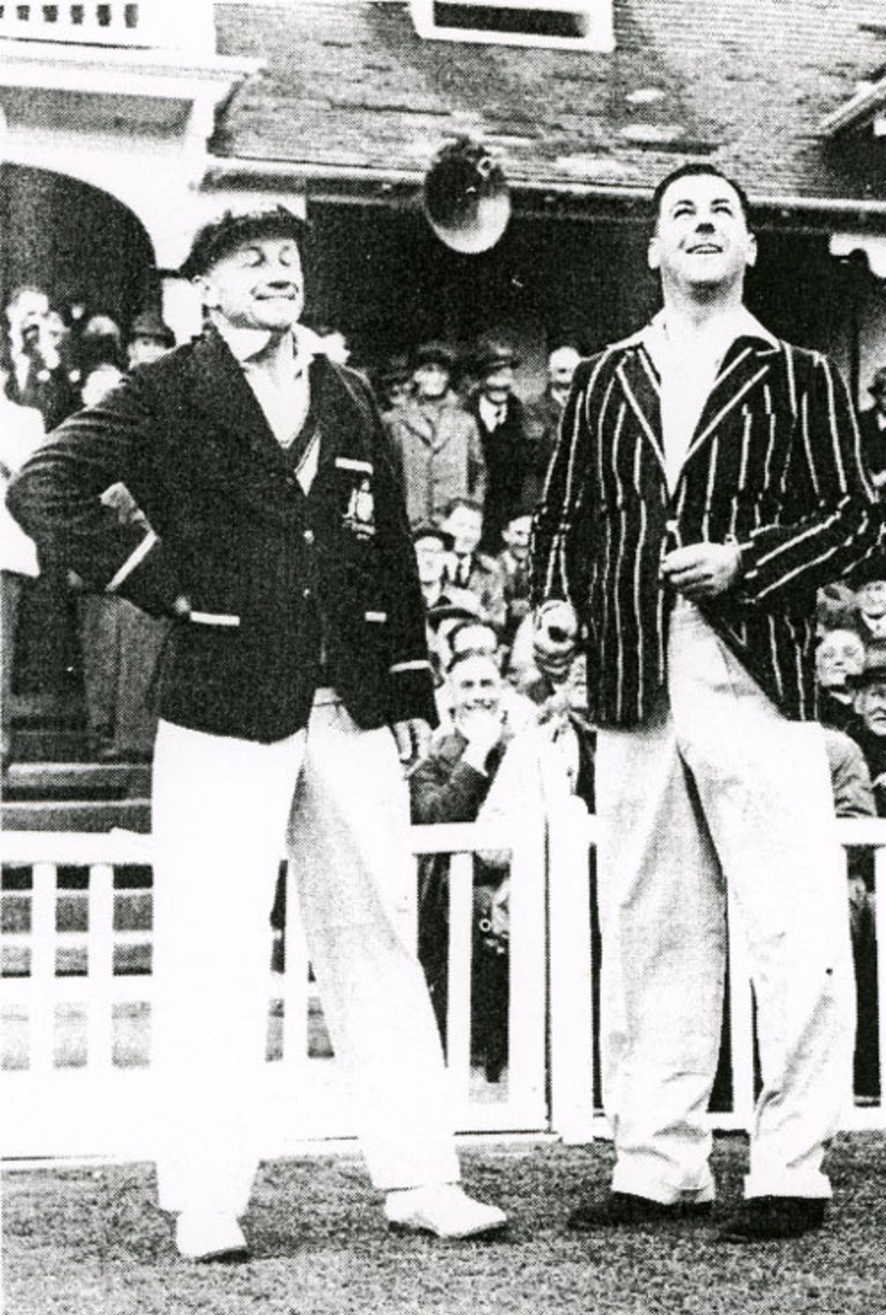 Don Bradman starts his fourth and final tour of England by tossing with Worcestershire captain Allan White, Worcestershire v Australians, Worcester, April 28, 1948