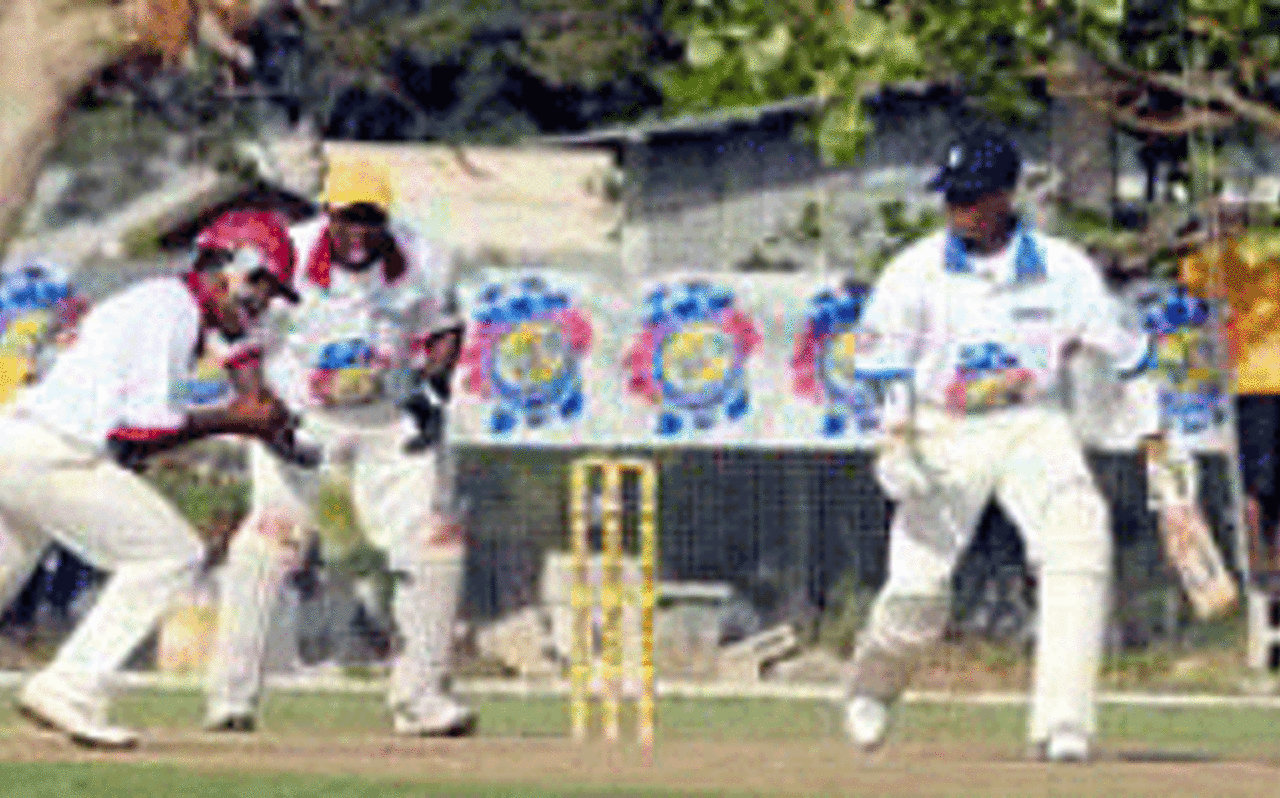 Barbados's Kevin Stoute is caught by Javier Liburd of Leeward Islands, Barbados v Leeward Islands, Carib Beer Series, January 13, 2007