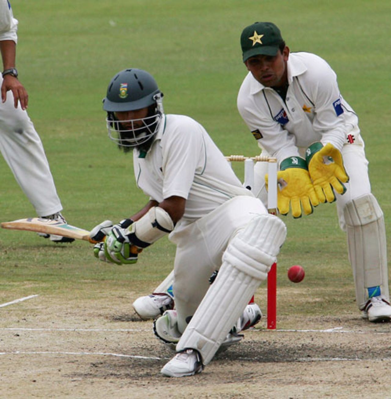 Hashim Amla pads off Danish Kaneria, South Africa v Pakistan, 1st Test, Centurion Park, January 15, 2007