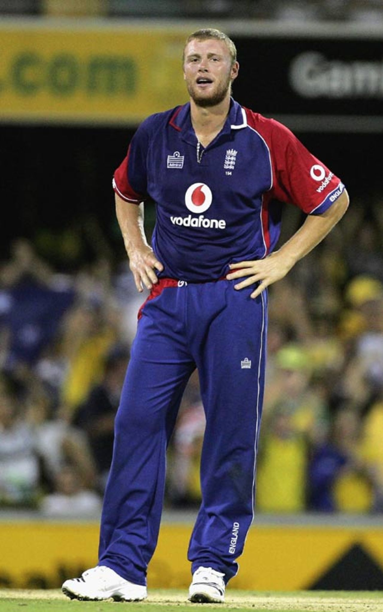 Andrew Flintoff's disappointment is obvious as England lose another game, Australia v England, CB Series, 4th match, Brisbane, January 19, 2007