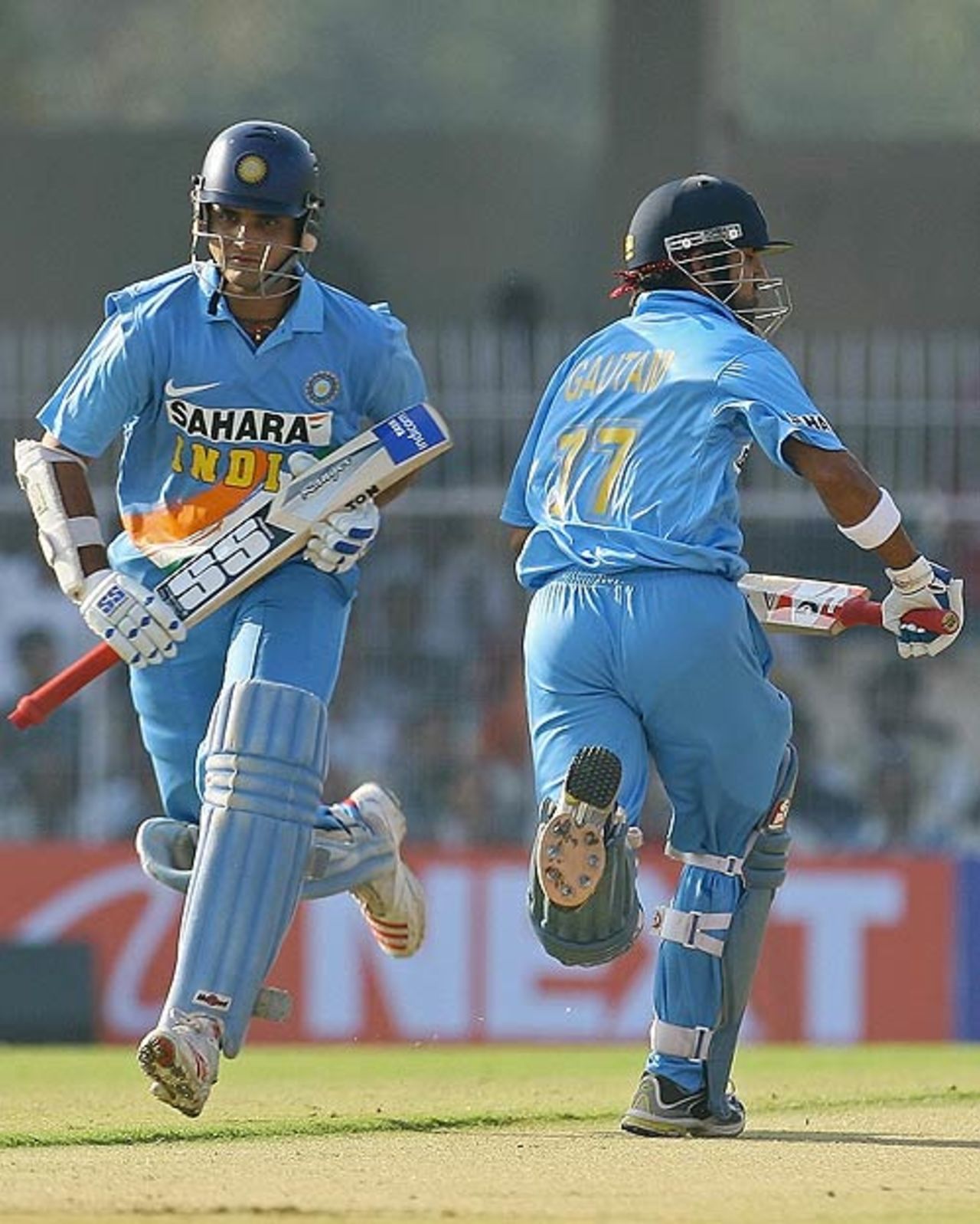 India's new opening pair of Sourav Ganguly and Gautam Gambhir got India off to a flying start , India v West Indies, 1st ODI, Nagpur, January 21, 2007