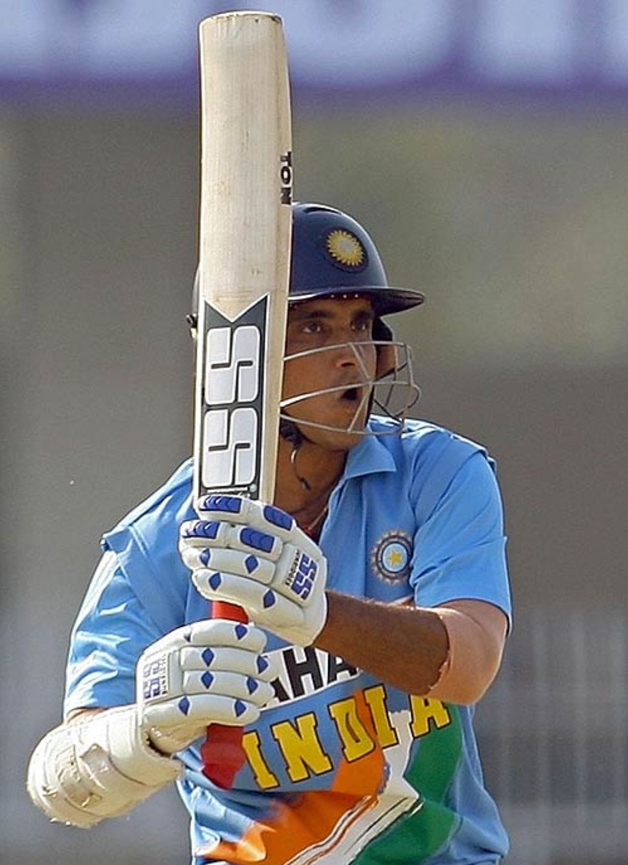 Sourav Ganguly cuts over the in-field en route to his 98, India v West Indies, 1st ODI, Nagpur, January 21, 2007