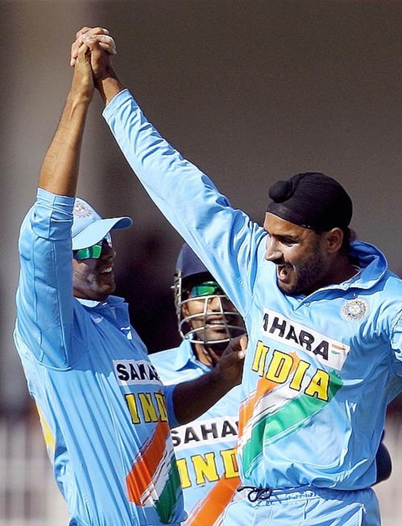 Harbhajan Singh's double strike pegged West Indies back after a sound start , India v West Indies, 1st ODI, Nagpur, January 21, 2007