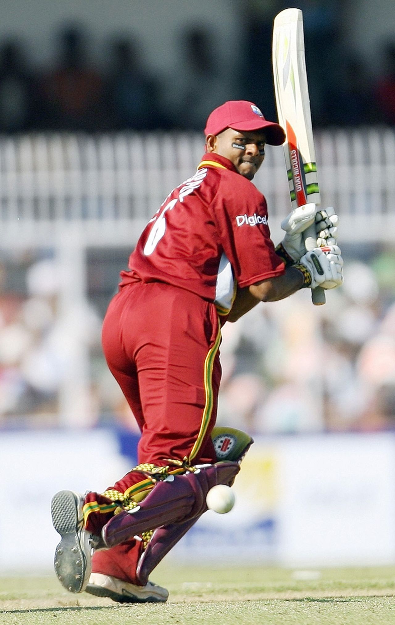 Shivnarine Chanderpaul flicks during his unbeaten 149 , India v West Indies, 1st ODI, Nagpur, January 21, 2007