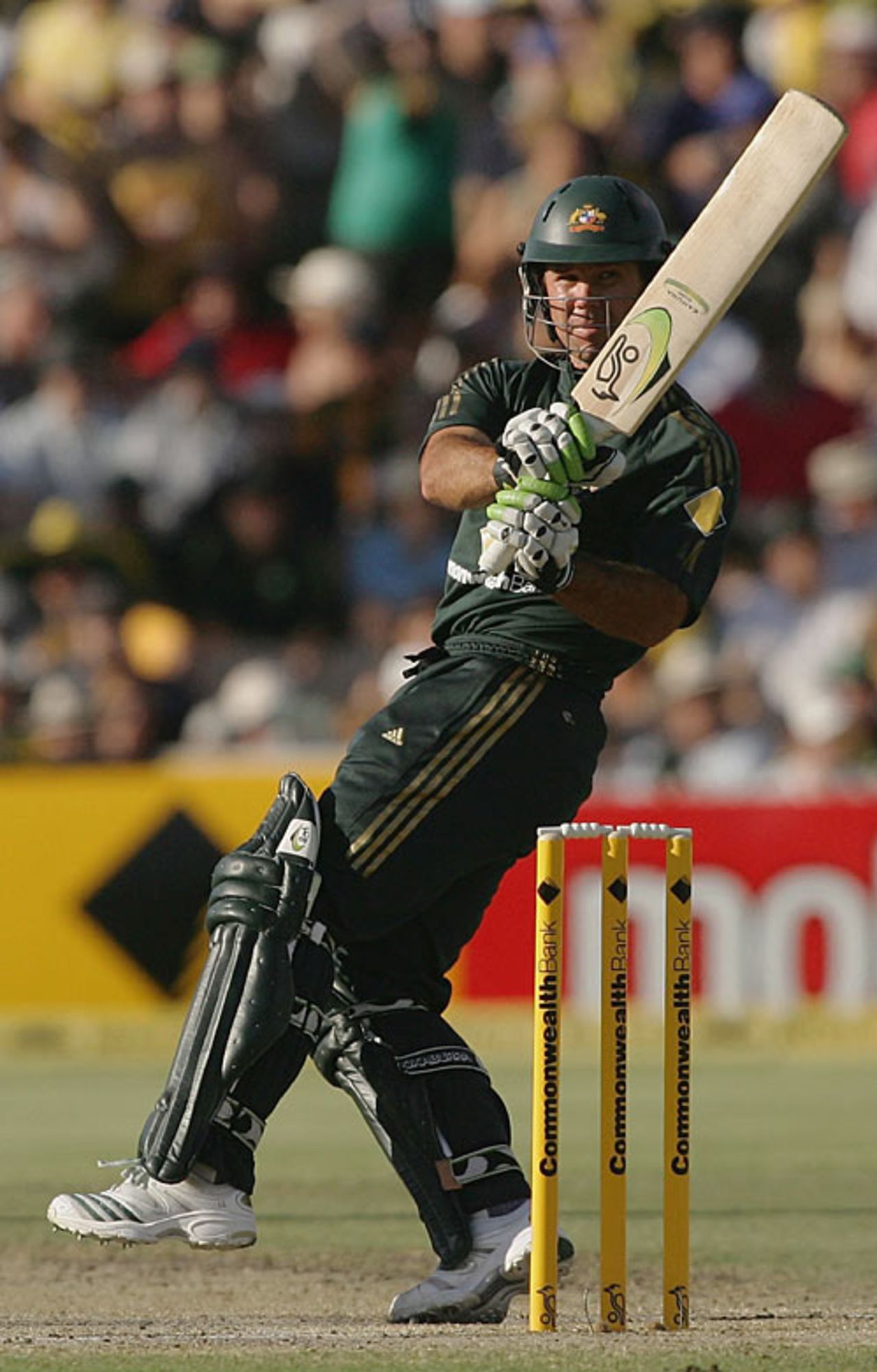 Ricky Ponting pulls one around the corner, Australia v England, CB Series, 7th match, Adelaide, January 26, 2007