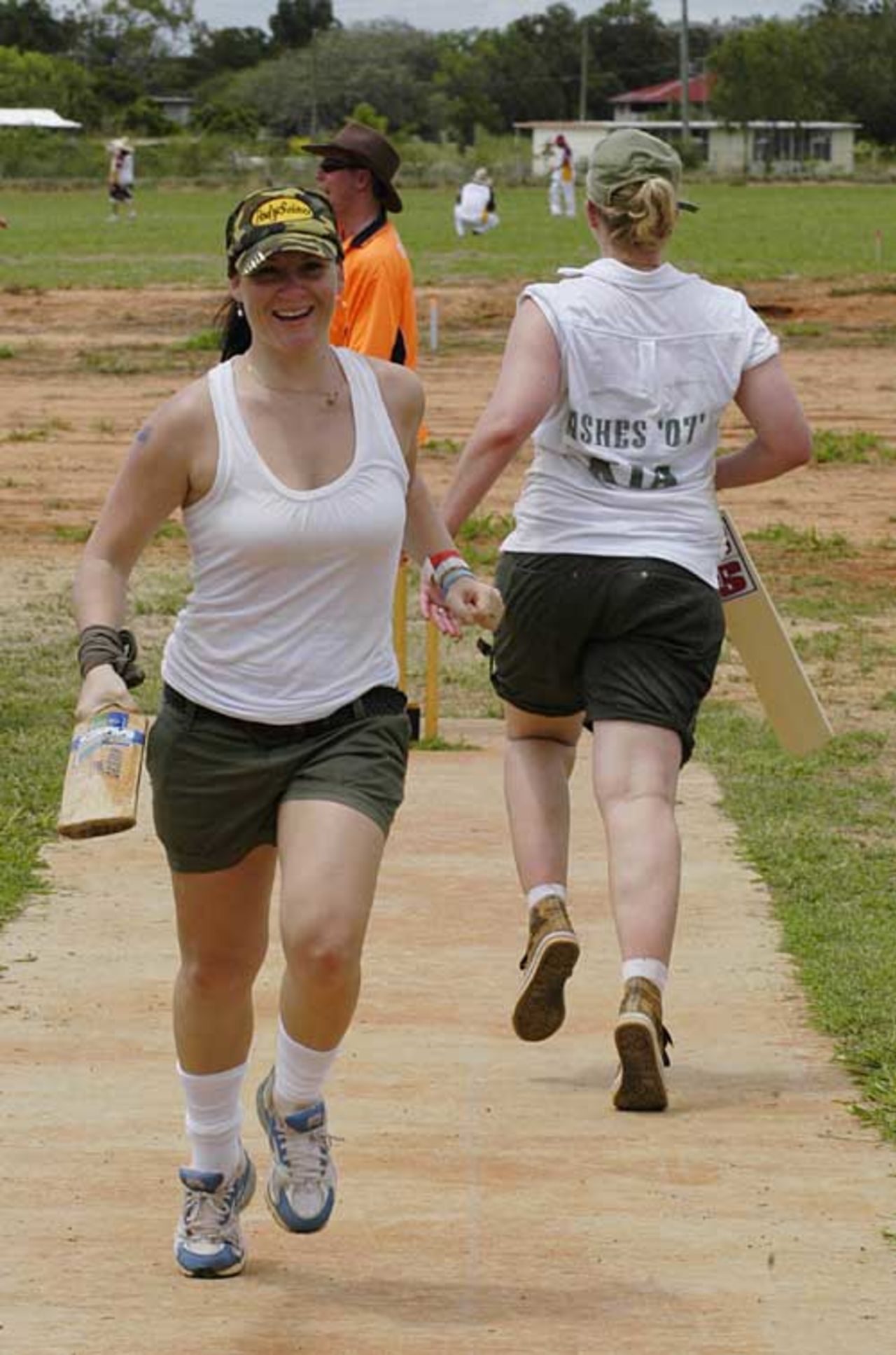 Angela James completes a run during the Goldfield Ashes on Australia Day, Charters Towers, Queensland, January 26, 2007
