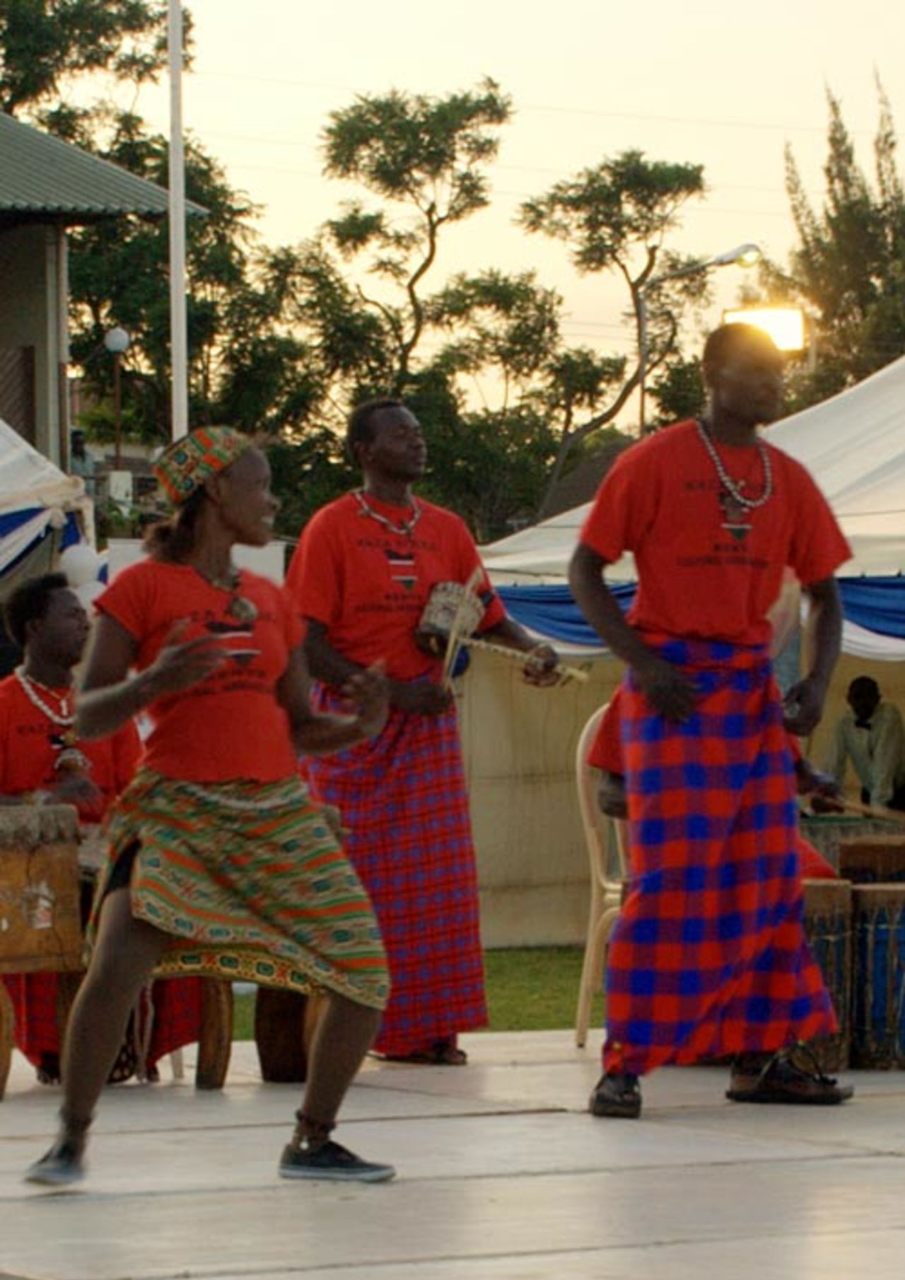 Dancers at Parklands Sports Club during the opening ceremony of the World Cricket League, Naoirobi, January 28, 2007