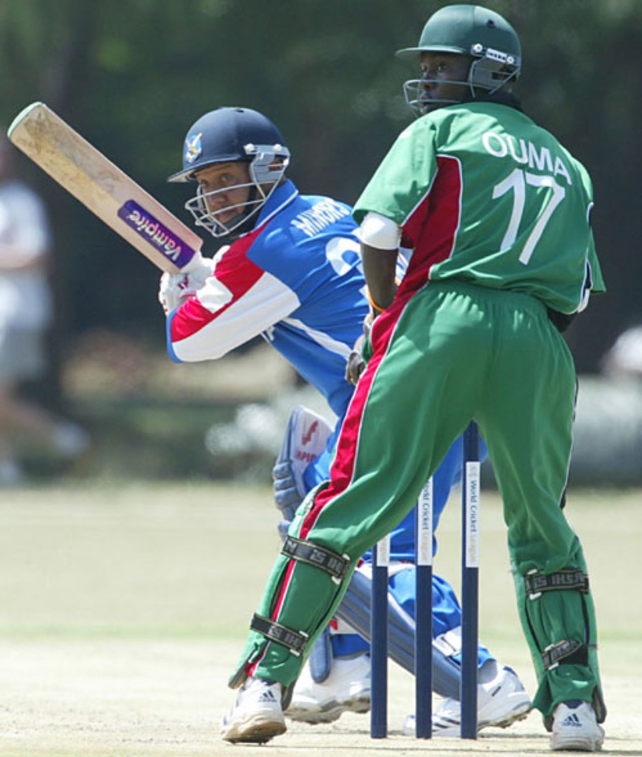 Dean Minors on his way to 52 - only two other batsmen reached double figures, Kenya v Bermuda, World Cricket League,  Jaffreys SportsClub, Nairobi, January 29, 2007