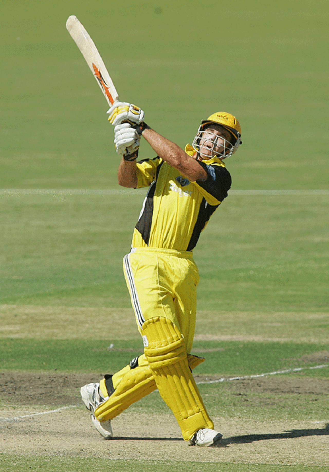 Luke Pomersbach goes aerial against South Australia, South Australia v Western Australia, Ford Ranger One Day Cup, Adelaide, February 3, 2007