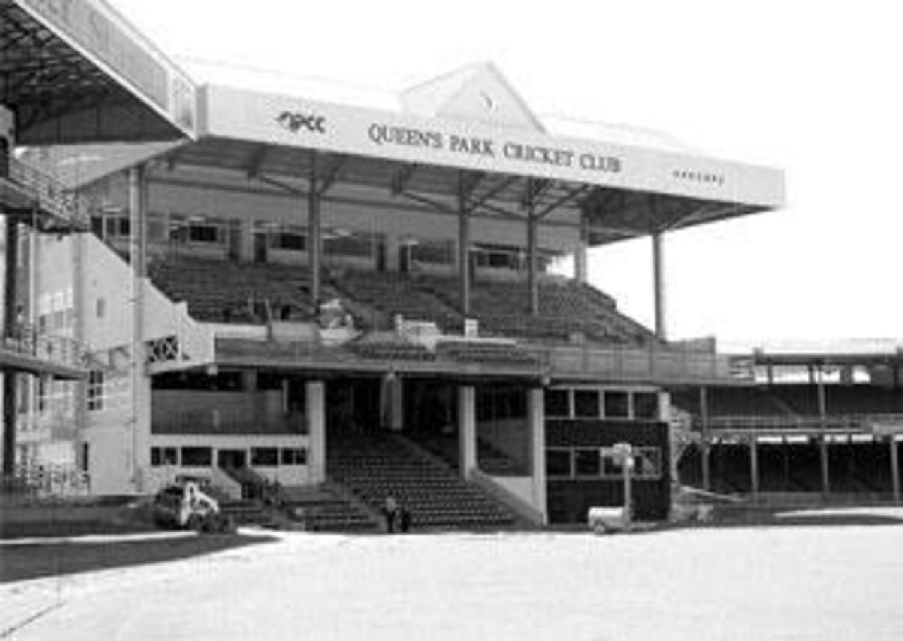 The new main pavilion of the Queen's Park Oval, Port-of-Spain, Trinidad, February 9, 2007