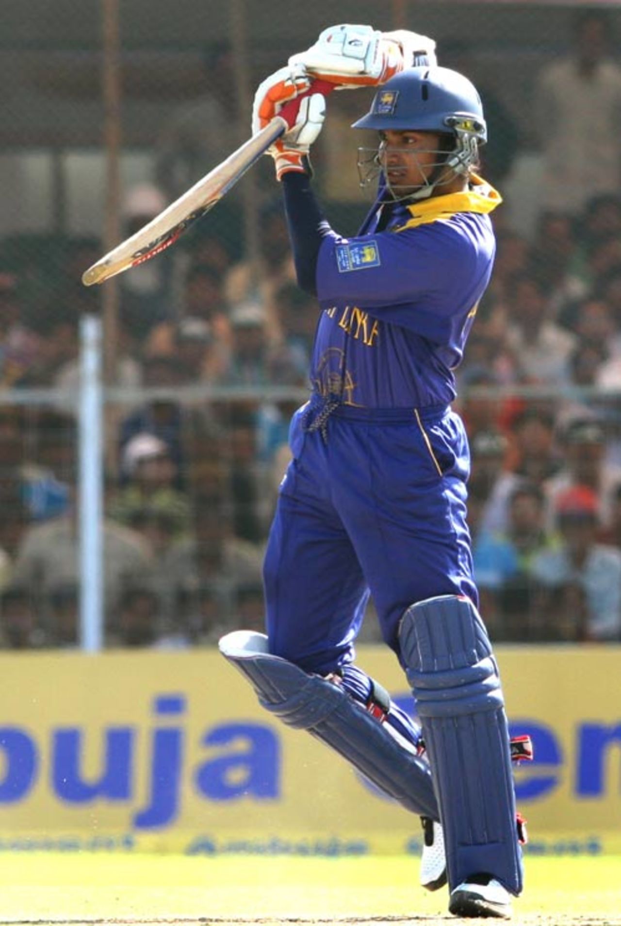 Kumar Sangakkara creams one off the back foot, India v Sri Lanka, 2nd ODI, Rajkot, February 11, 2007