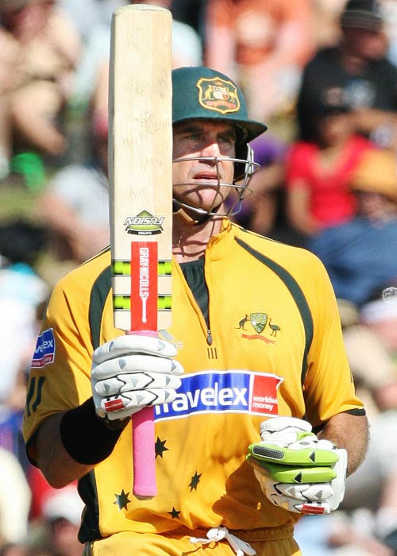 Matthew Hayden reaches his seventh one-day ton, New Zealand v Australia, Chappell-Hadlee Trophy, 3rd match, Hamilton, February 20, 2007