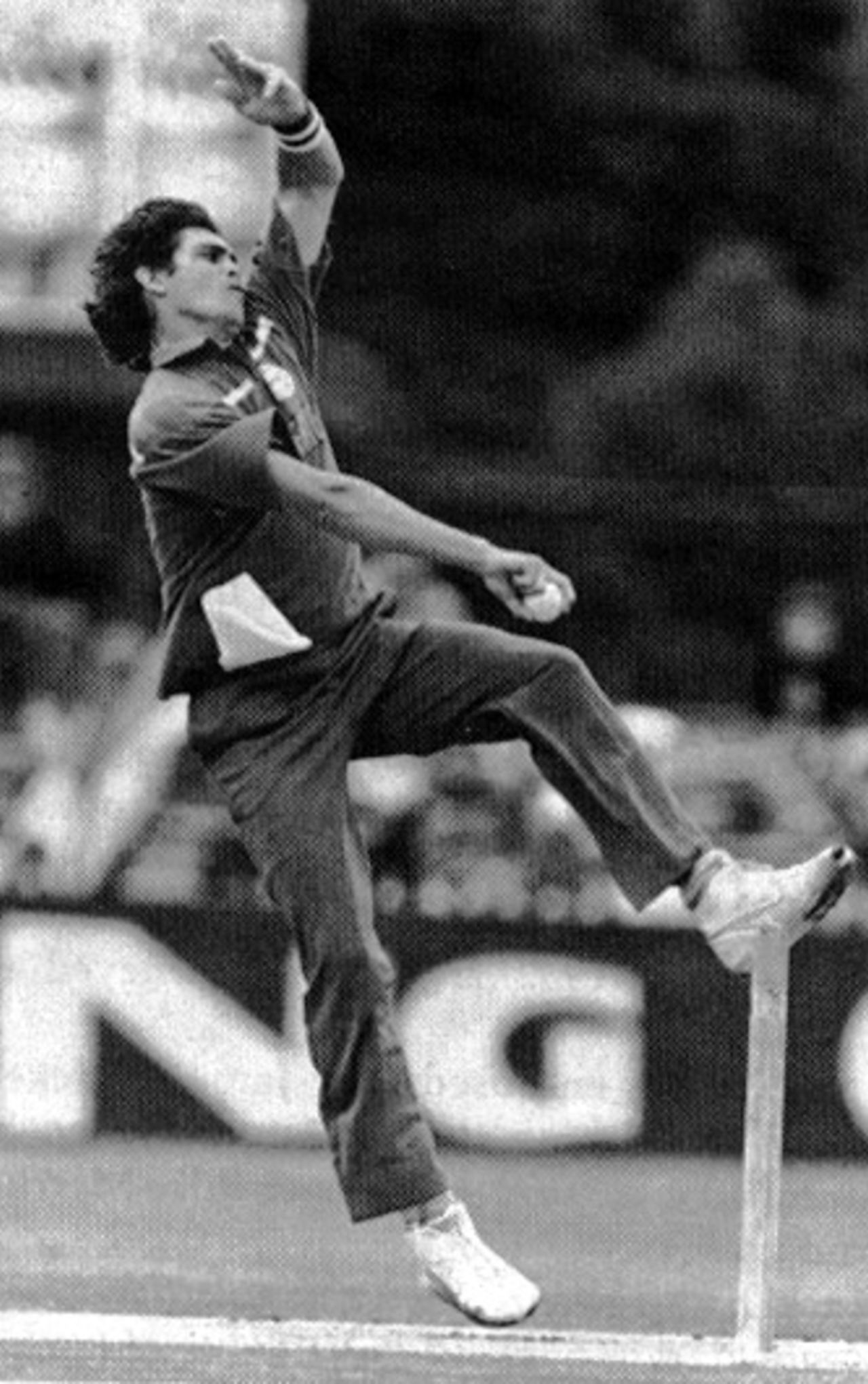 Meyrick Pringle in his delivery stride, South Africa, 1991-92