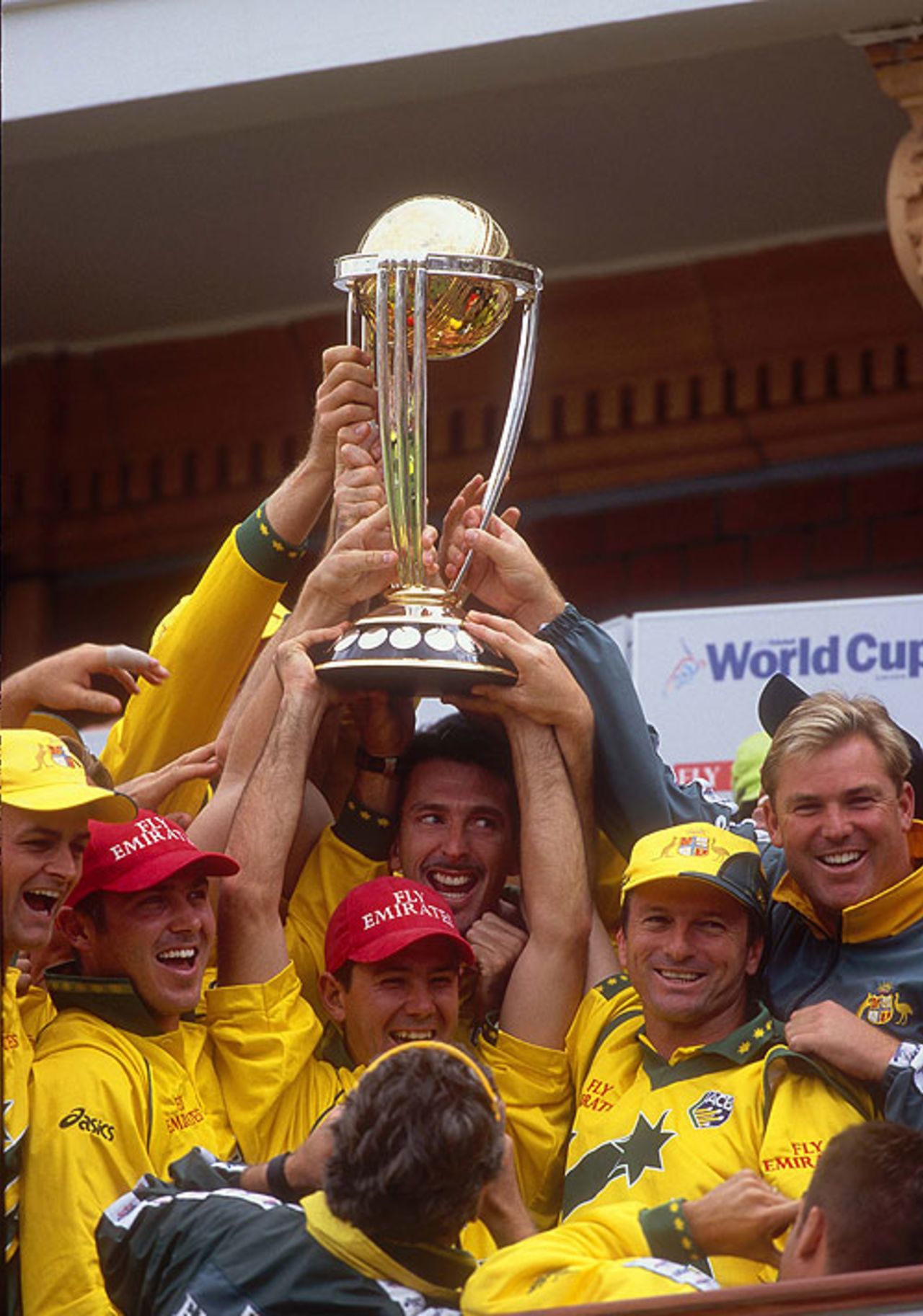 The victorious Australians with the 1999 World Cup, Australia v Pakistan, Final, World Cup, Birmingham, June 20, 1999