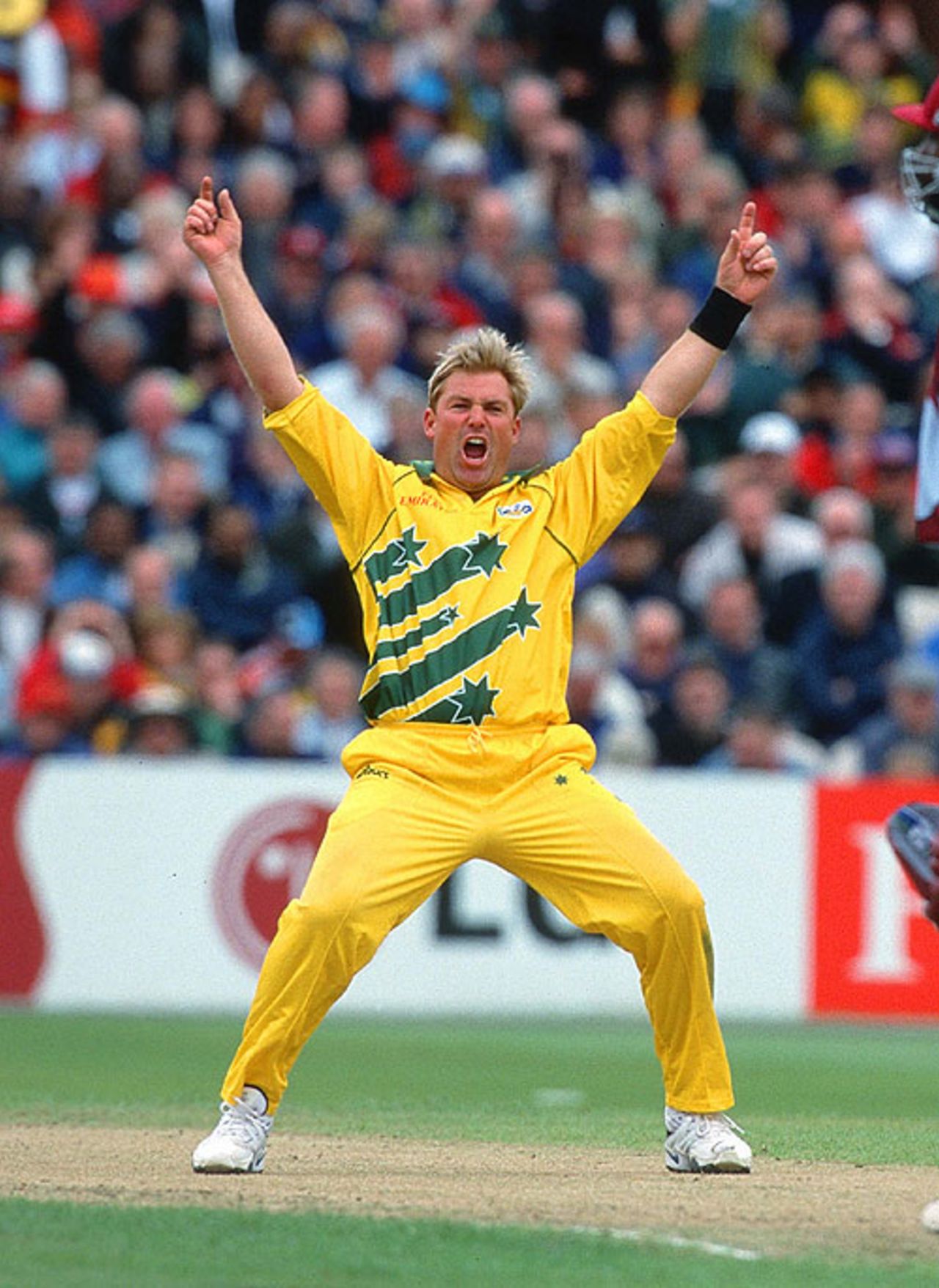 "Come to me!" Shane Warne swings the match Australia's way, Australia v South Africa, 2nd semi-final, World Cup, Birmingham, June 17, 1999