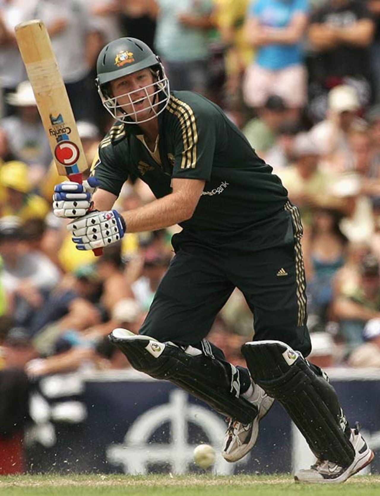 Cameron White clips the ball through midwicket, Australia v New Zealand, CB Series, 2nd match, Hobart, January 14, 2007
