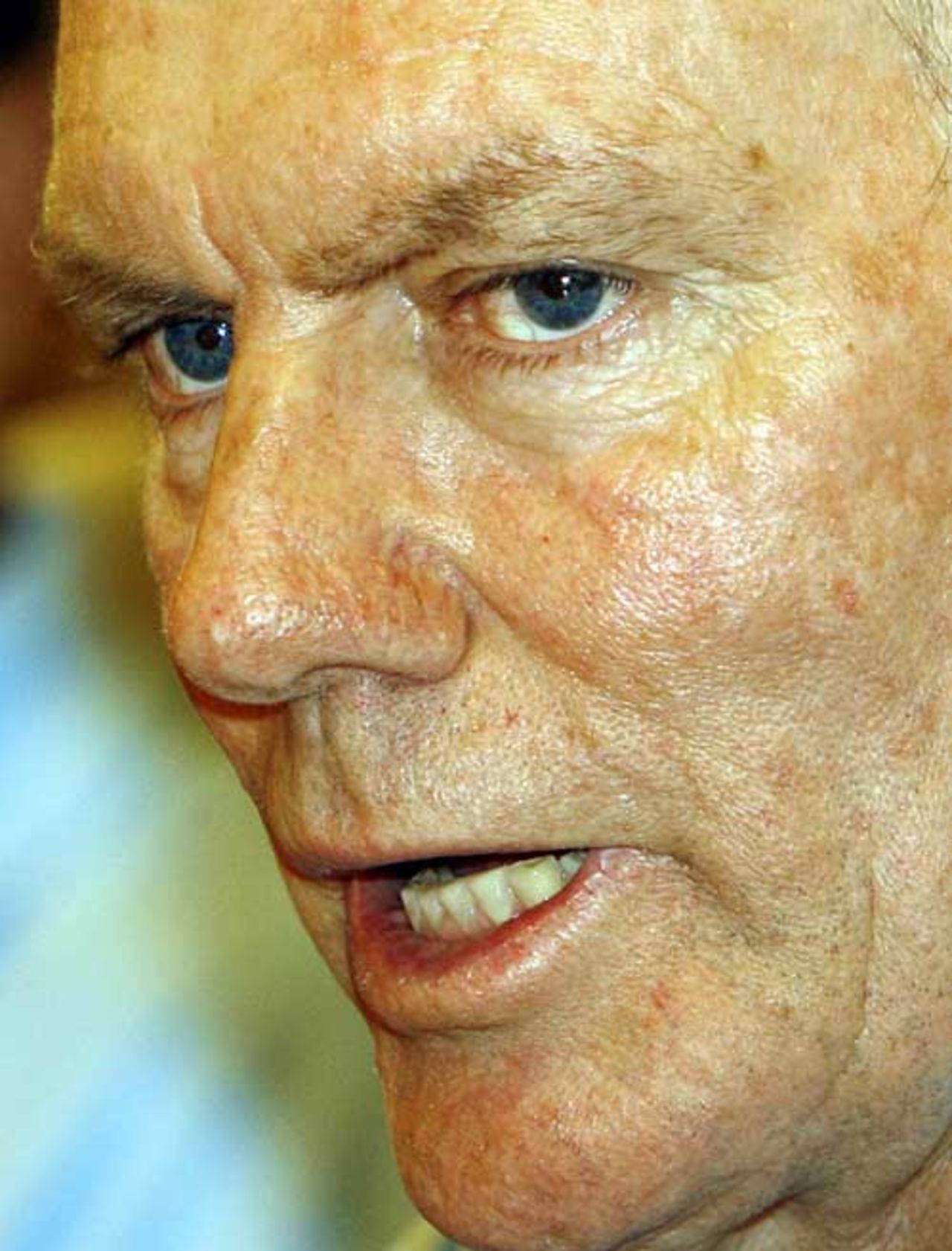 A confident Greg Chappell at India's press conference, Mumbai, February 27, 2007