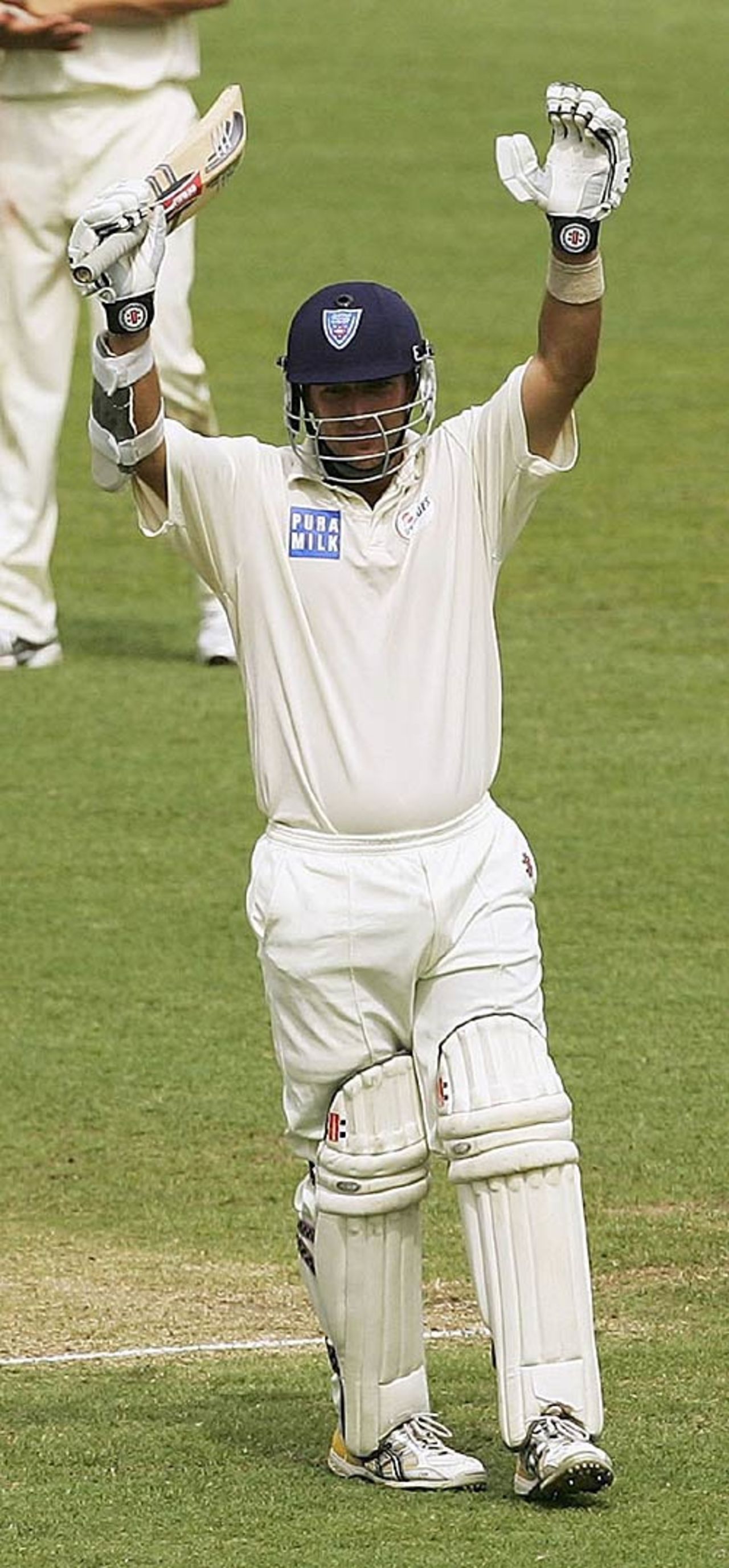 Phil Jaques celebrates reaching triple figures, New South Wales v Queensland, Pura Cup, Sydney, March 1, 2007